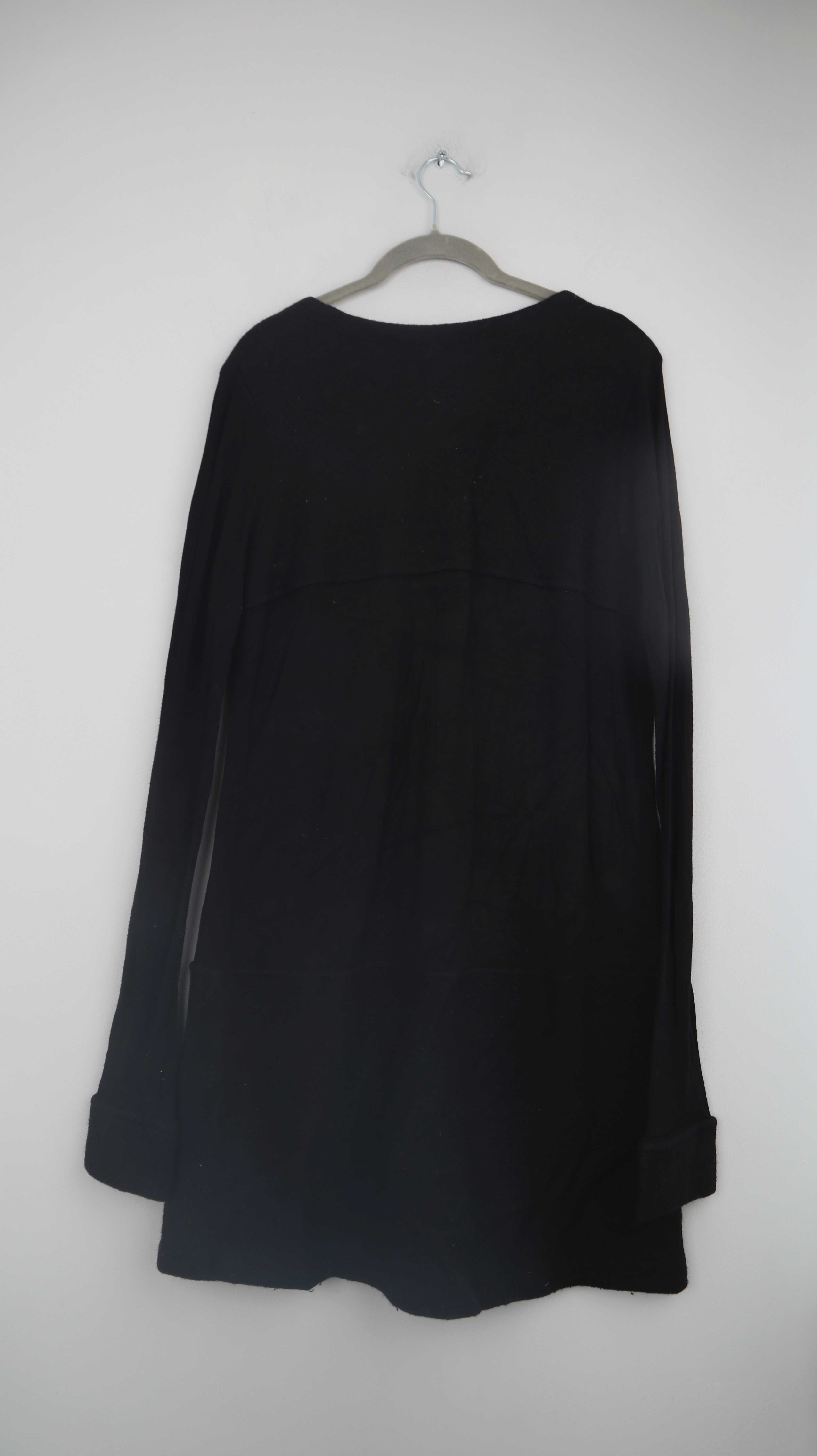 Expresso Kleid 40 L schwarz Wollkleid Wolle Midi Midikleid langärmlig