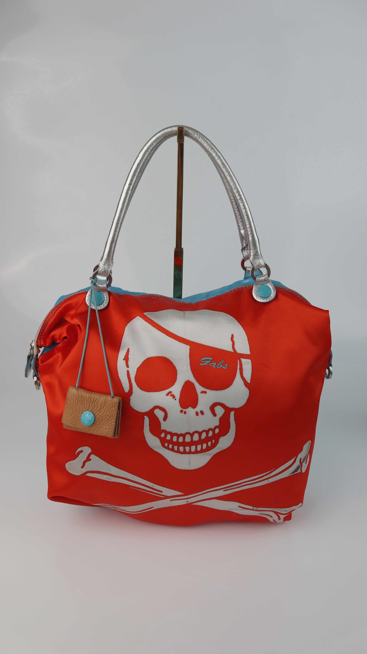Gabs Tasche orange blau Totenkopf Handtasche Shopper Türkis blau