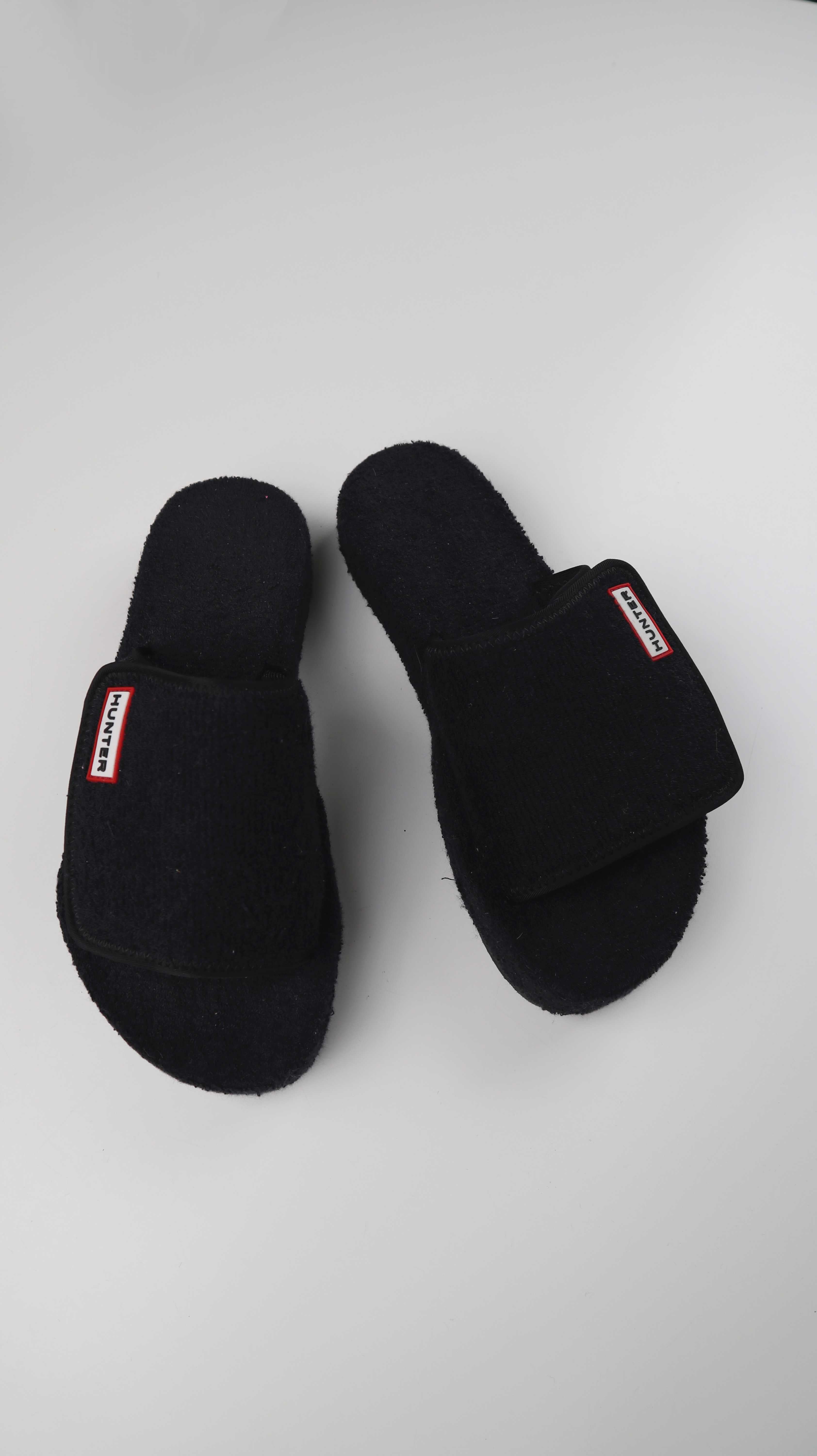 Hunter Damen Badelatschen Hausschuhe schwarz UK6 39 Slipper Loafer