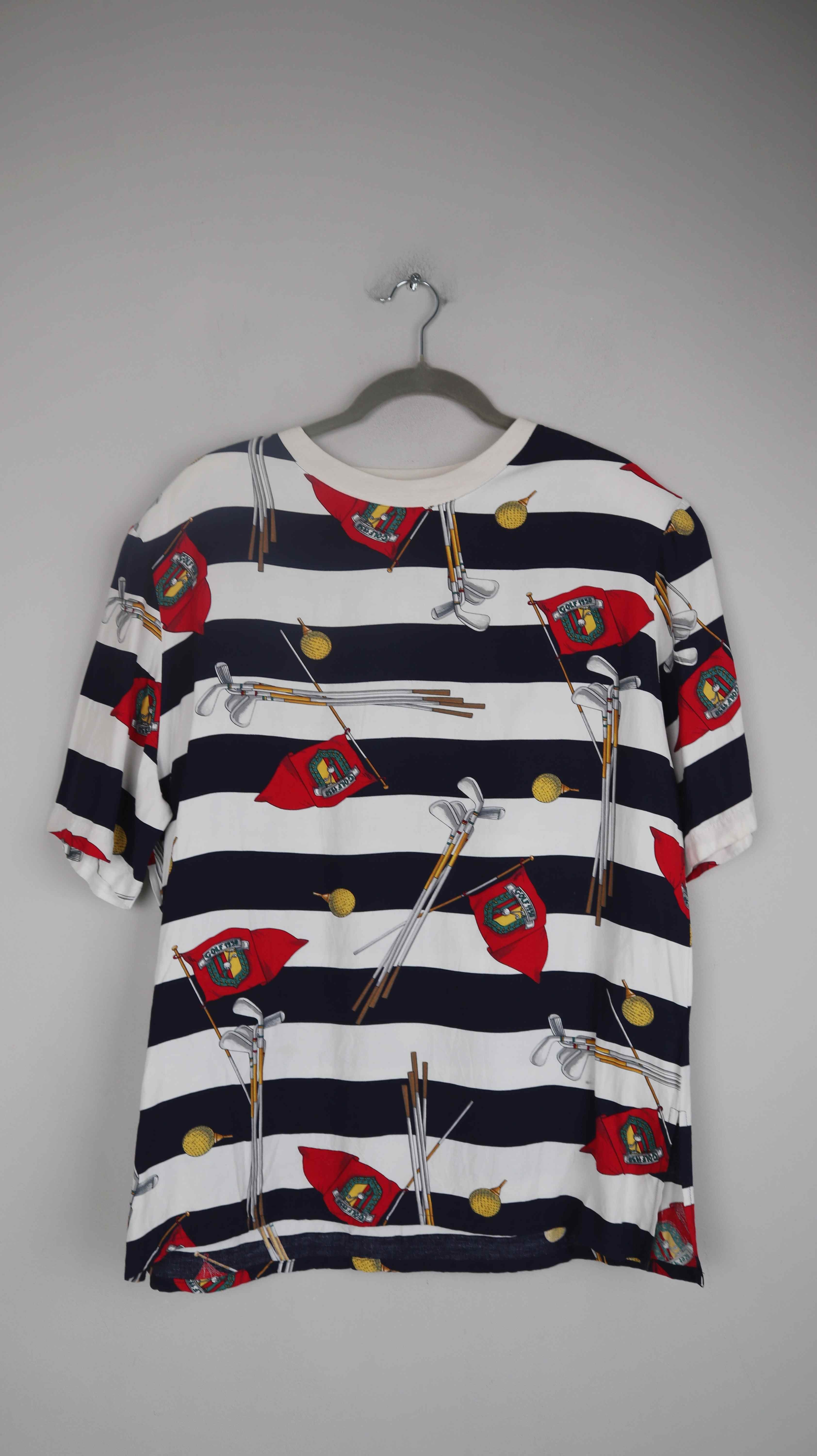 Hämmerle Shirt T-Shirt gestreift 40 L Schulterpolster Streifenshirt