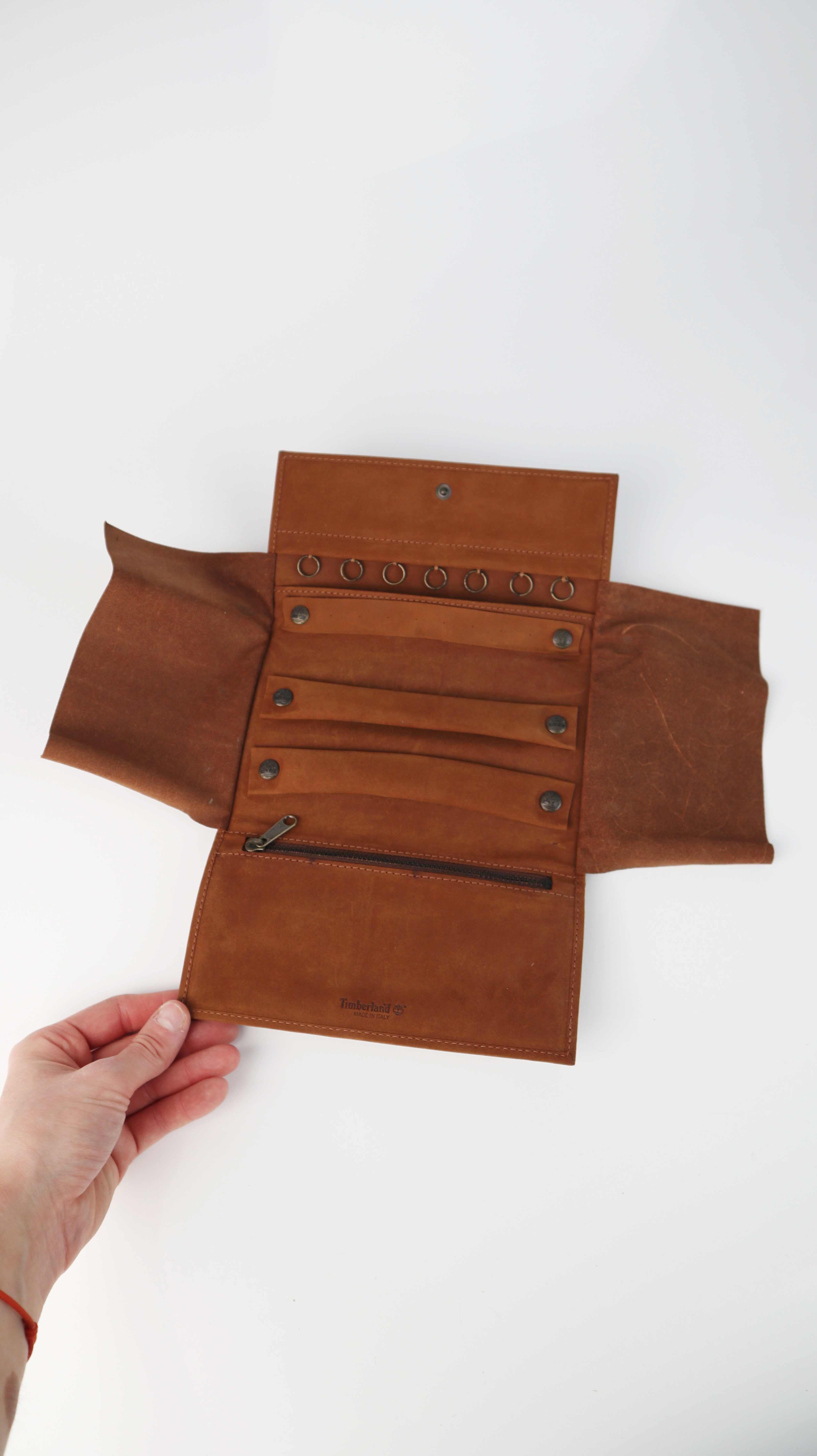 Timberland Etui Schmucktasche Ringtasche Lederetui braun Tabakbeutel
