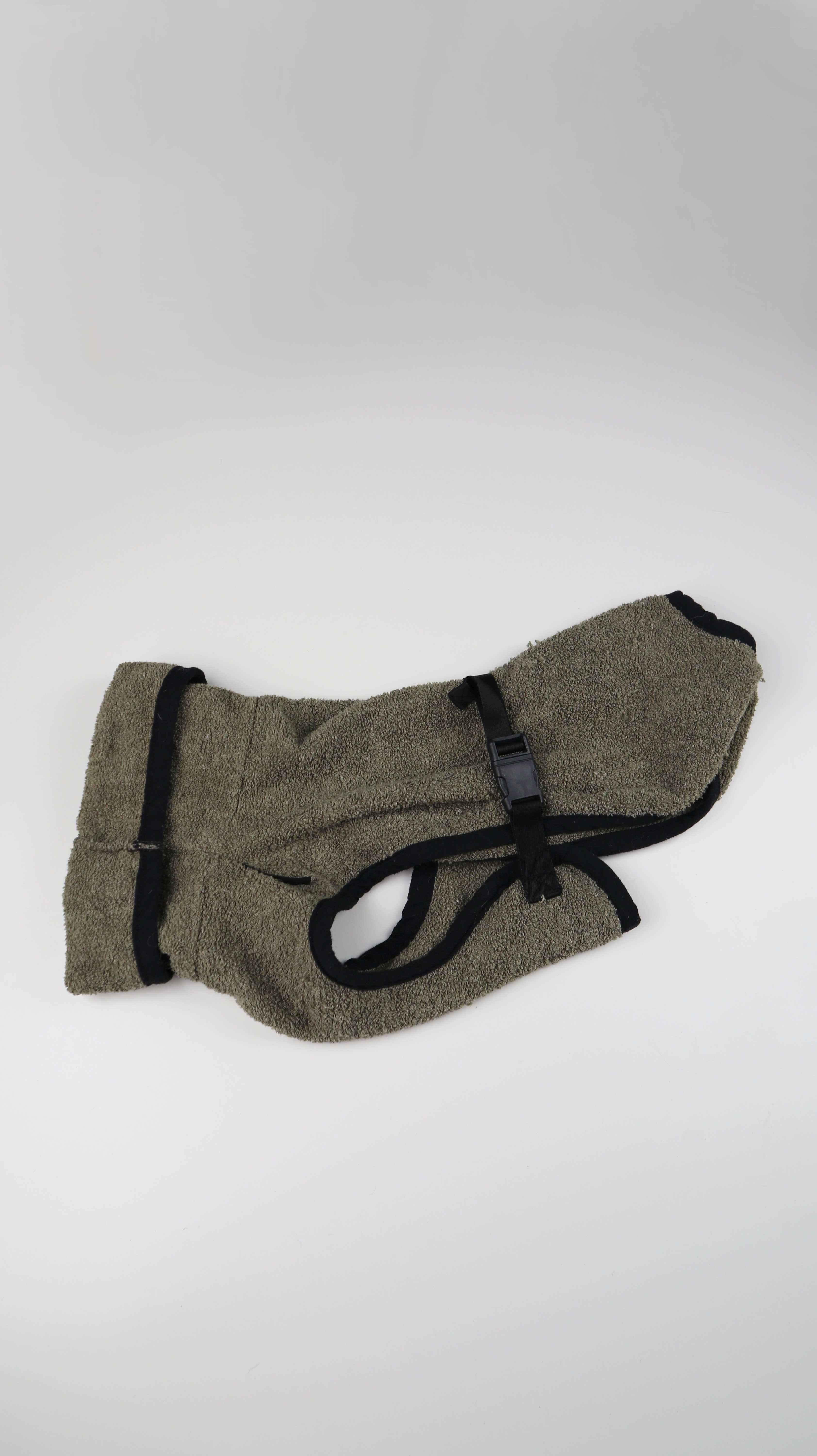 PISI & BILI Hundebademantel Hundebademantel S Grün Khaki