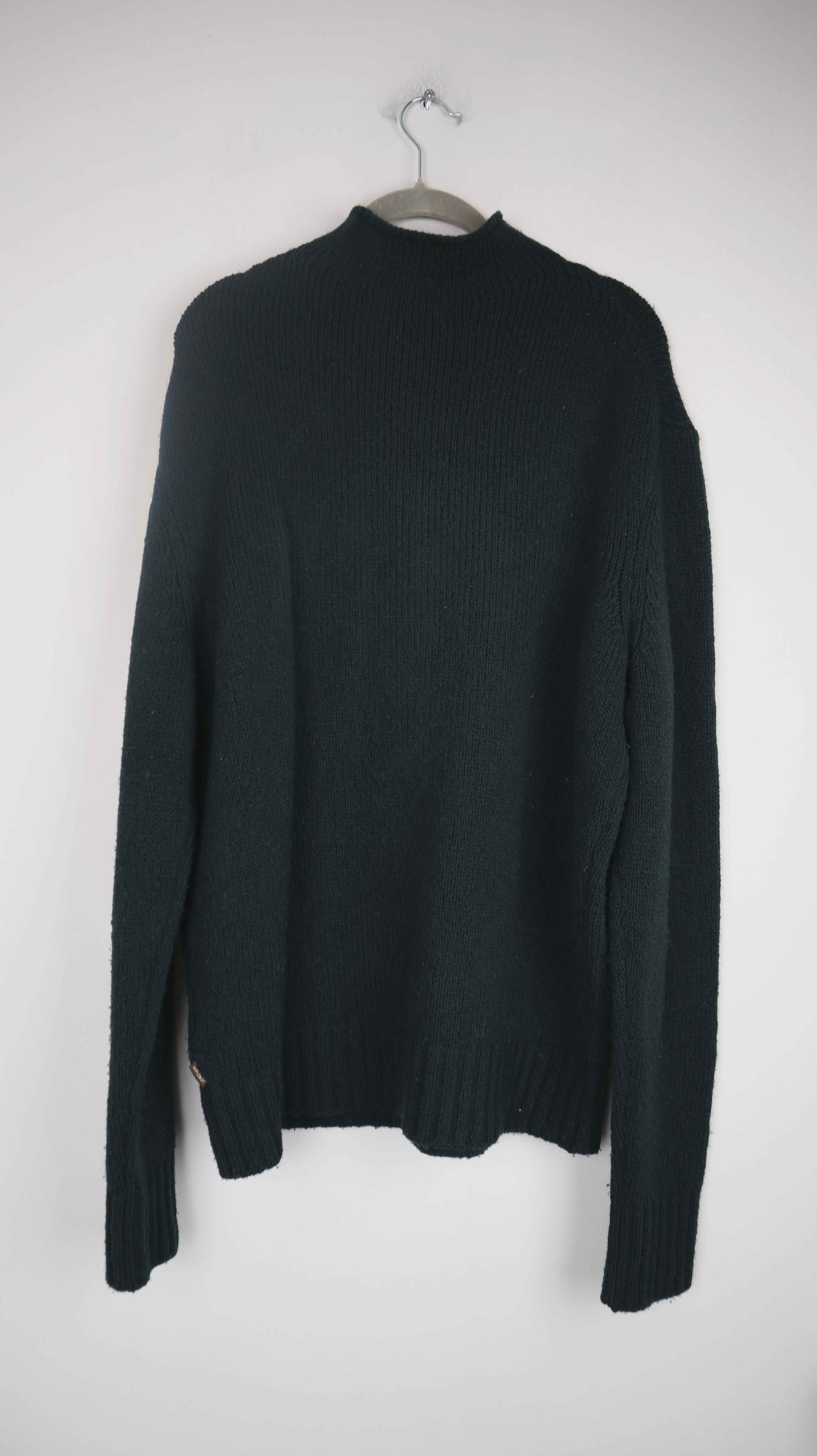 Windsor Pullover Grün 40 L Wollpullover Schurwolle Rollkragenpullover