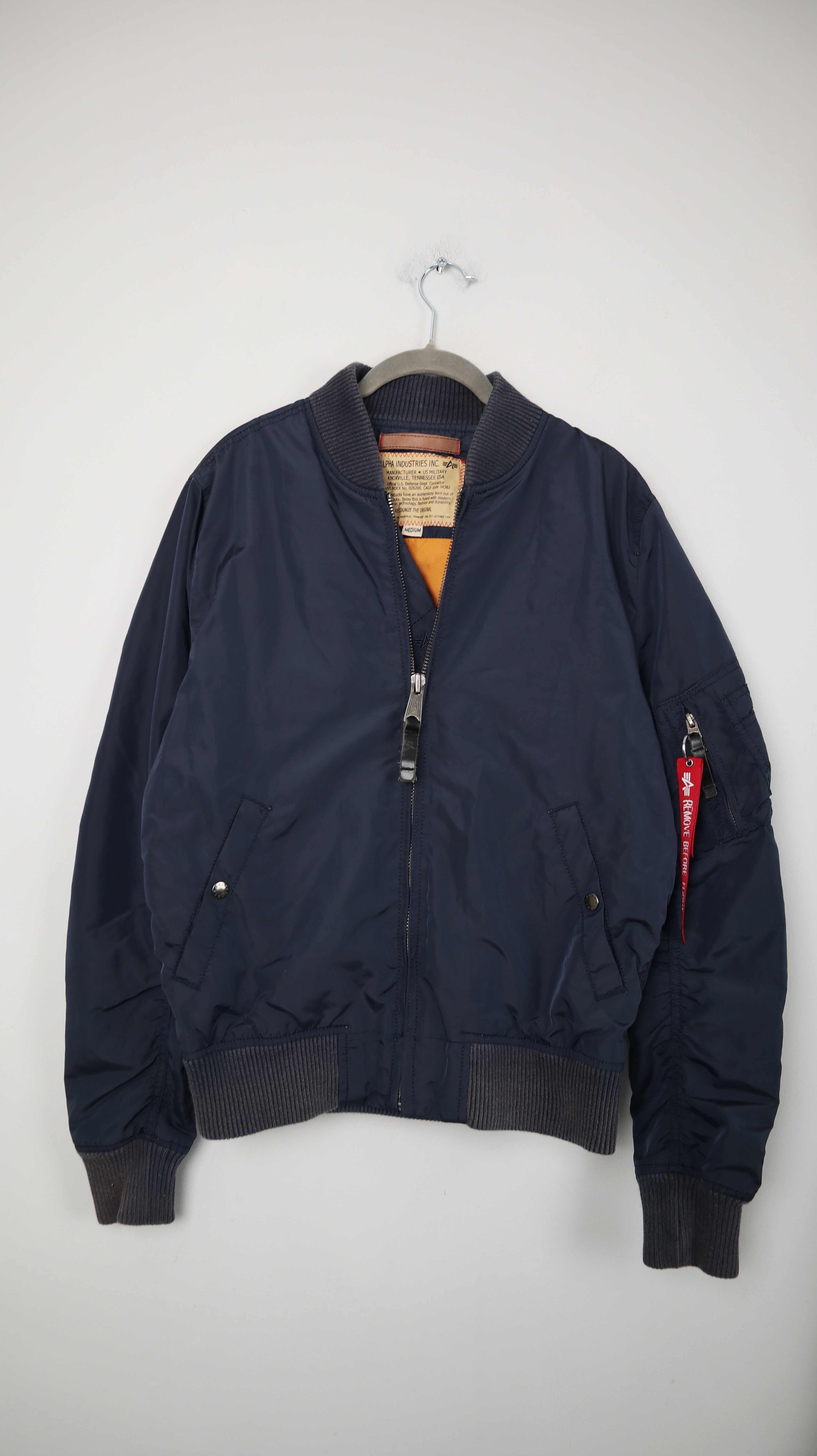 Alpha Industries Jacke Blau Bomberjacke Bomber 38 M Blouson