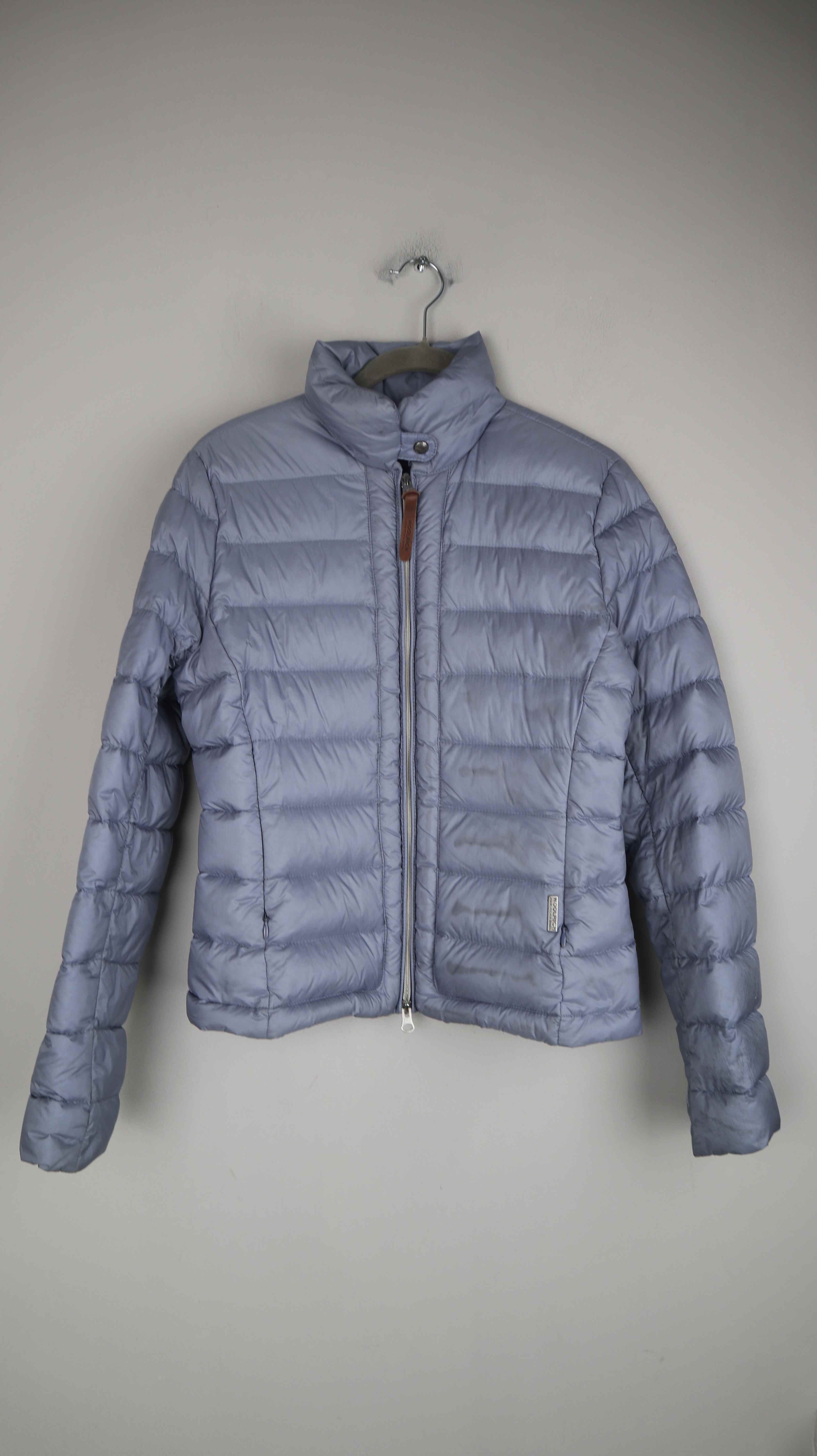 Woolrich Jacke Blau 38 M Daunenjacke Plais Puffer taubenblau gesteppt