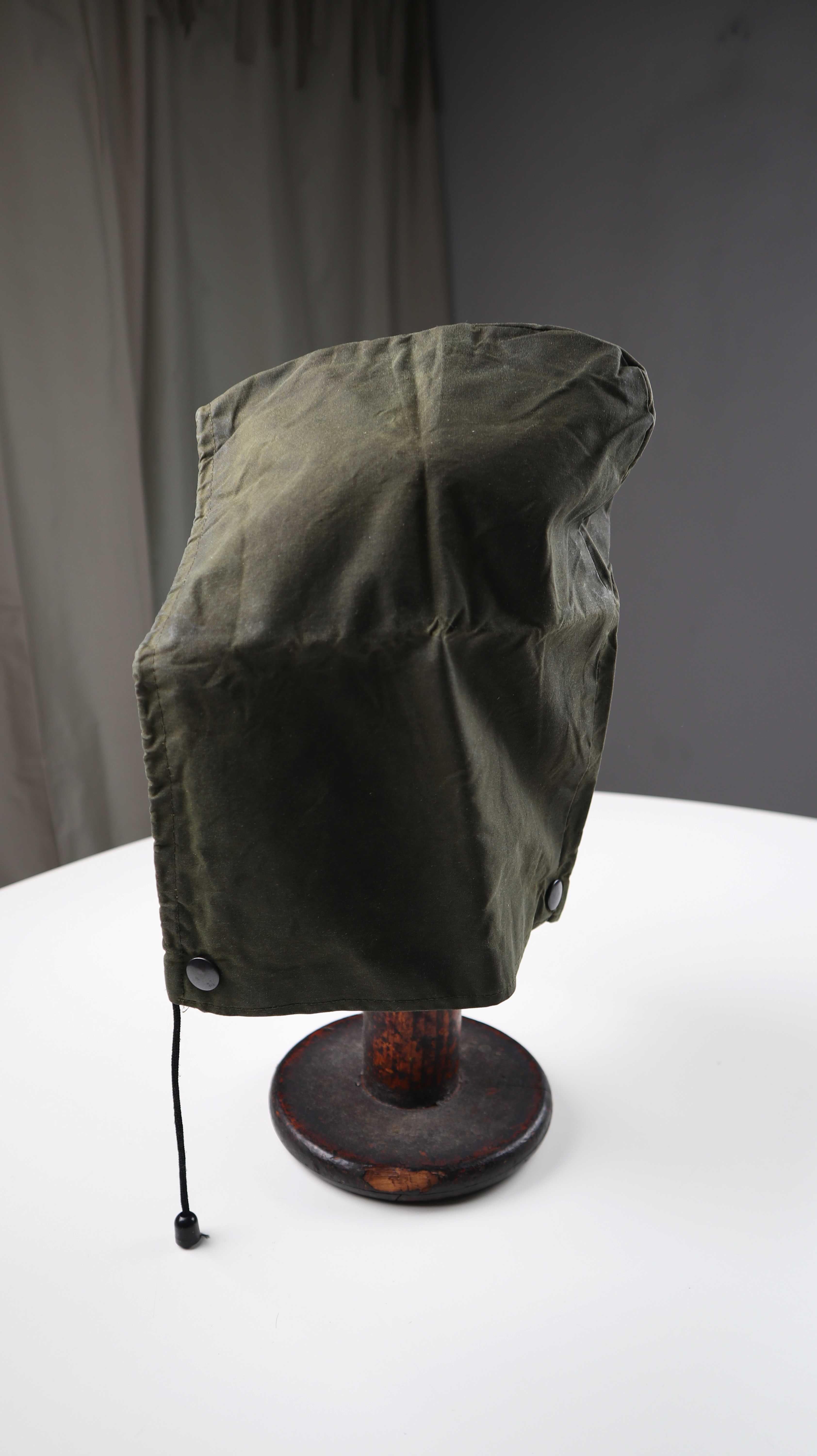 Barbour Kapuze Wax Cotton Grün dunkelgrün Khaki kariert gewachst