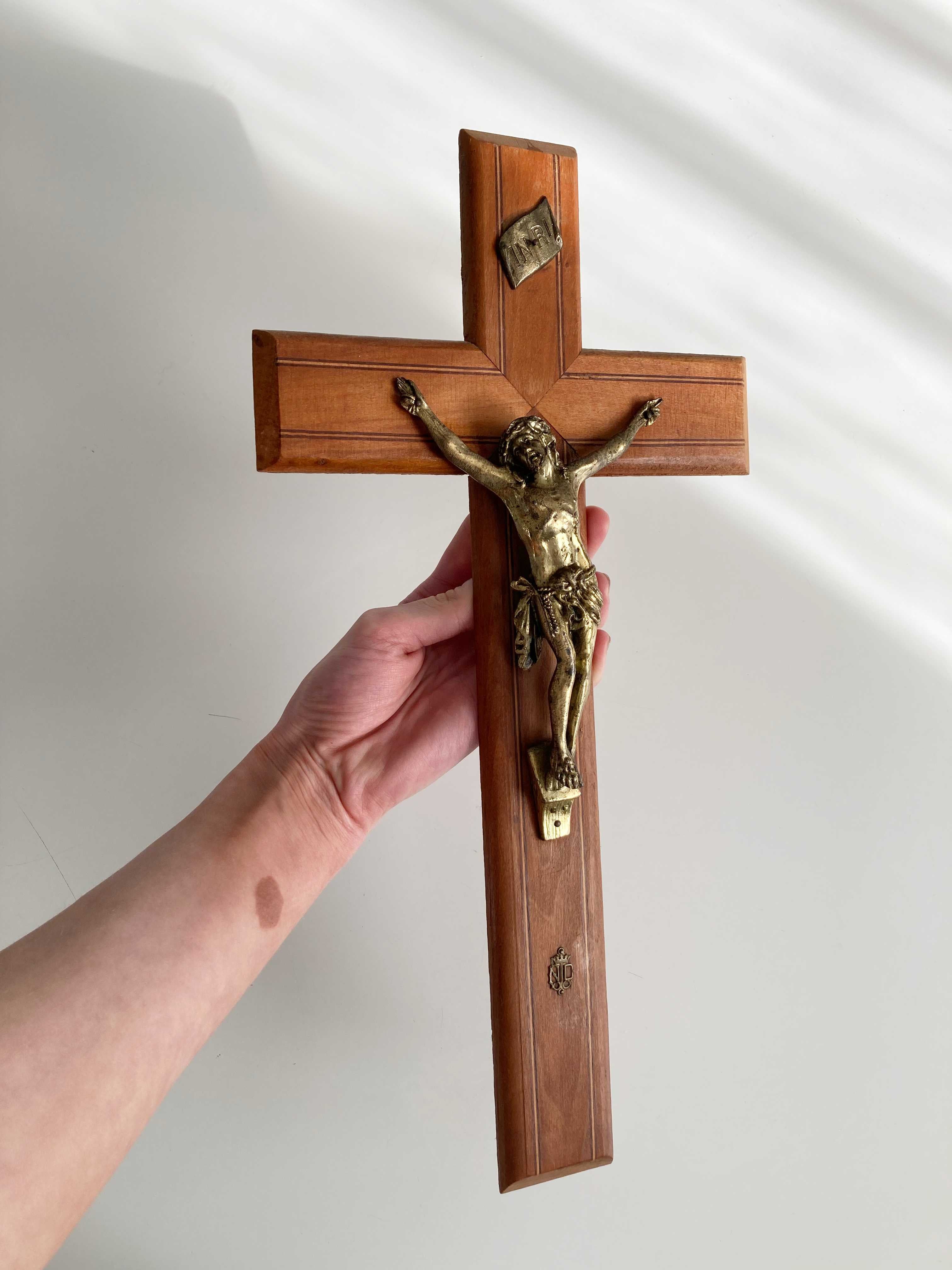 Kruzifix Kreuz französisch Holzkreuz Jesuskreuz Gold