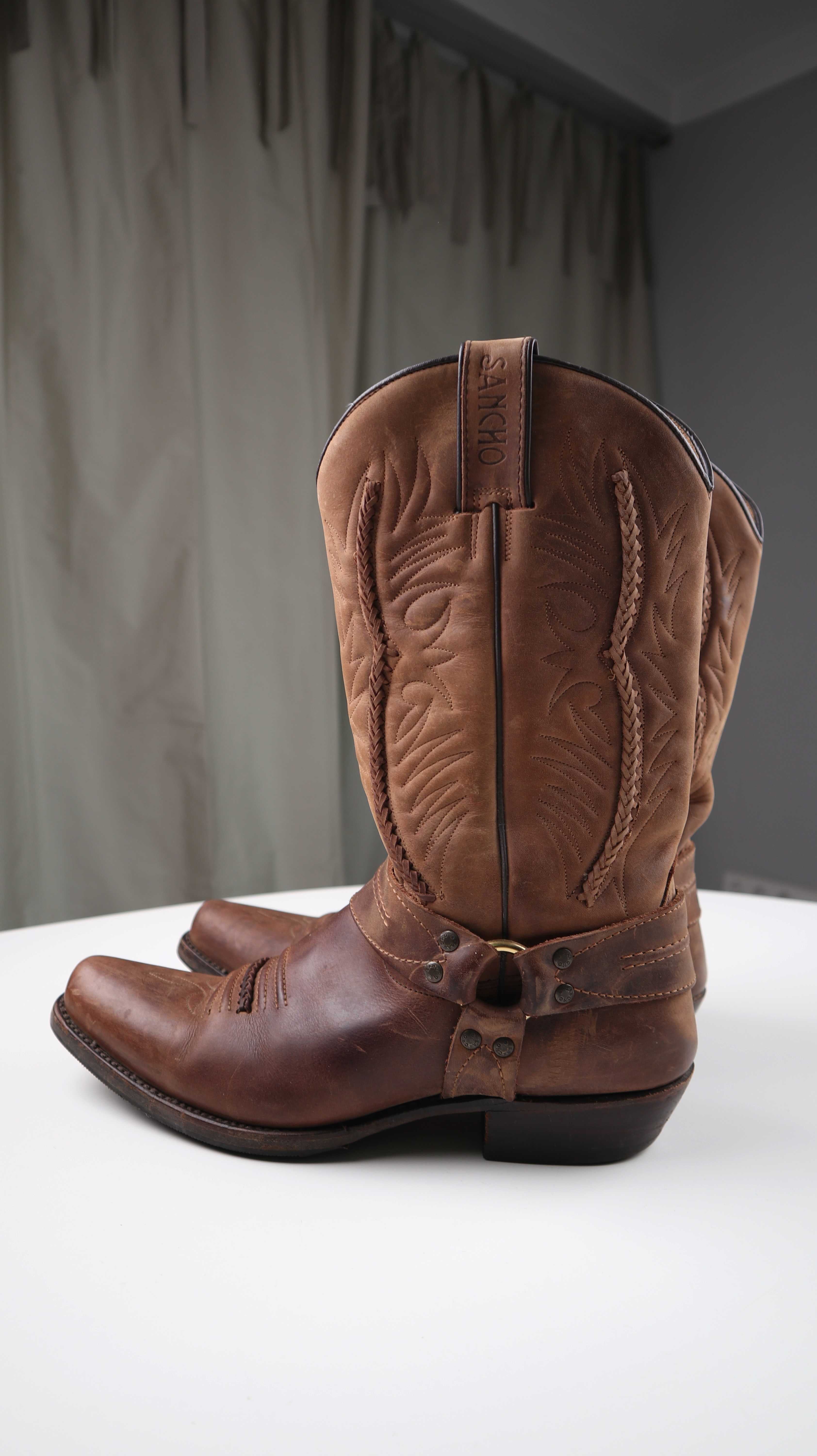 Sancho Boots 43 Braun Stiefel Cowboystiefel Lederstiefel