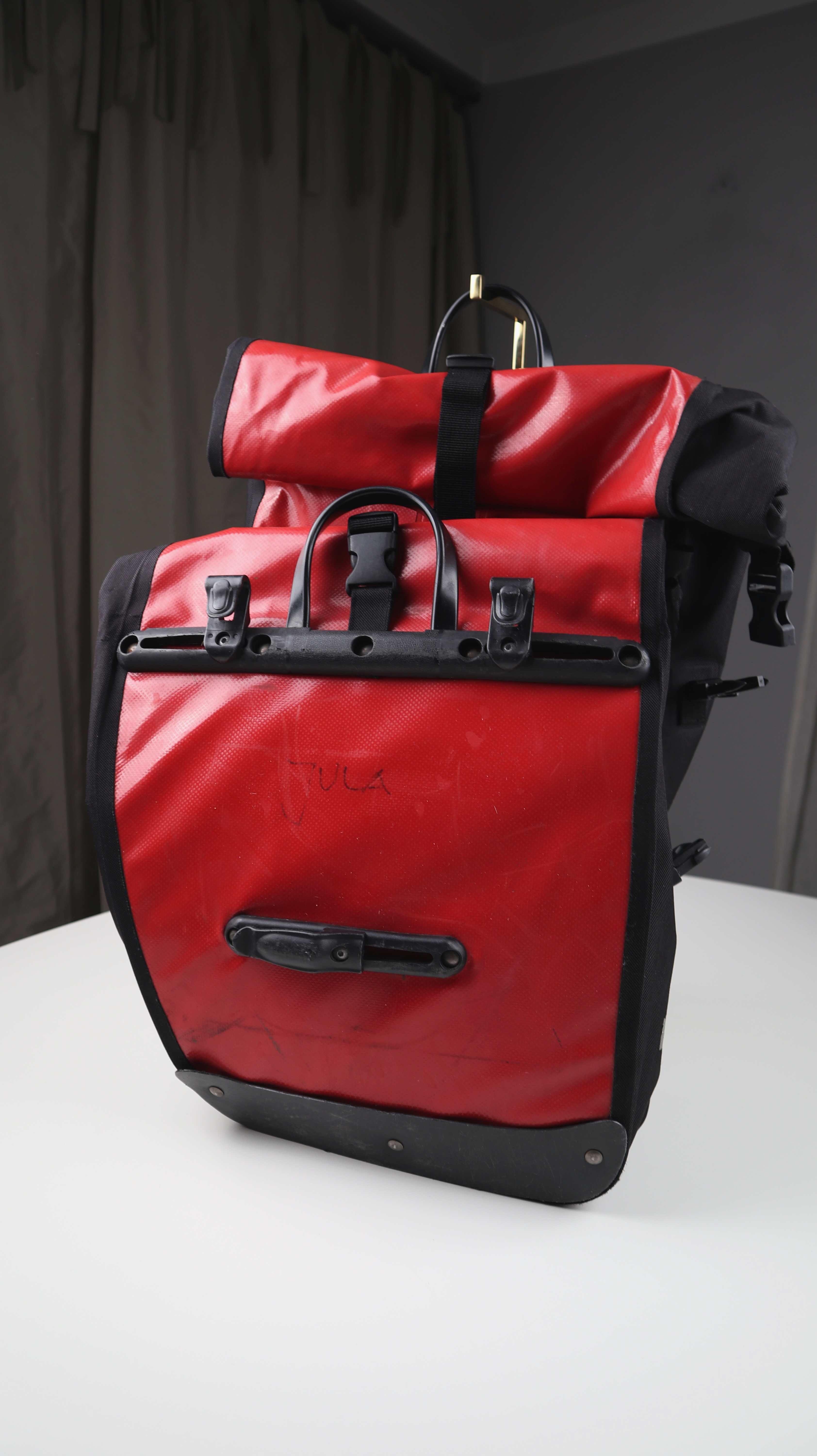 alex fahrradtasche Alex Satteltaschen Fahrradtaschen Set rot schwarz Planentaschen Gepäck – Handpicked pieces