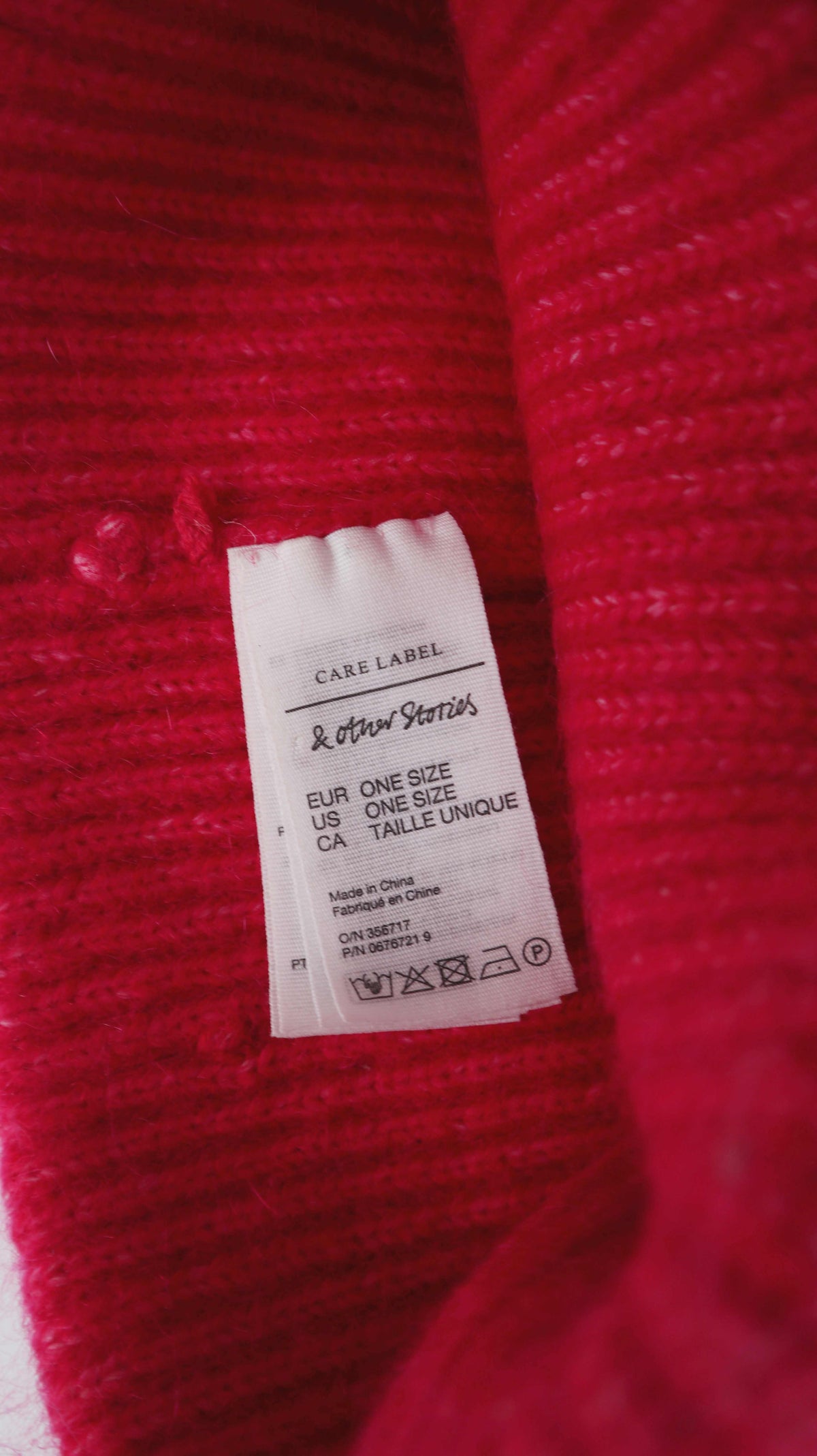 &other stories Beanie Mütze Pink Fuchsia Einheitsgröße