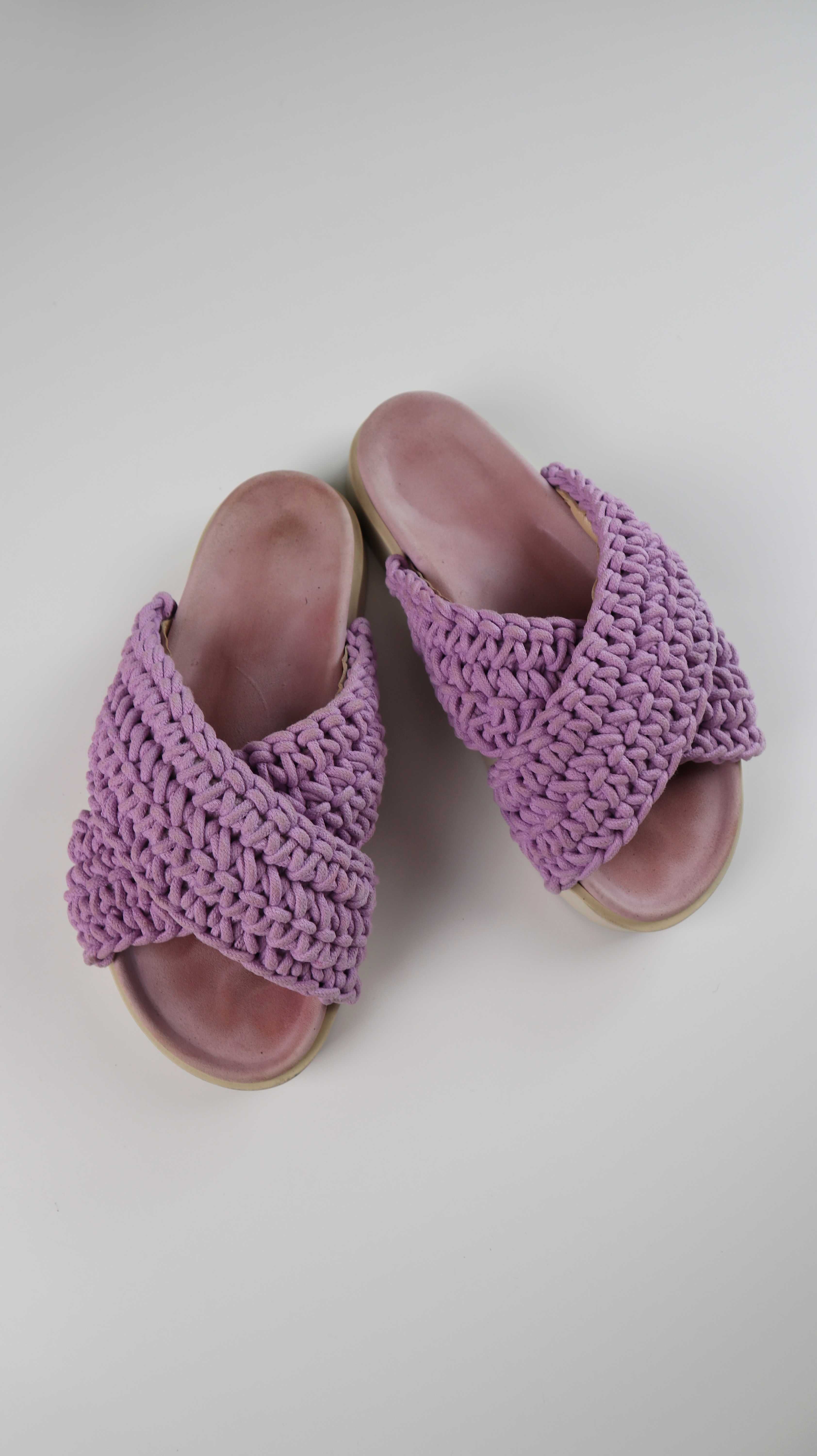 Inuikii Slipper 39 Lila Flieder Schlappen Sandalen Loafer geflochten Pantoletten