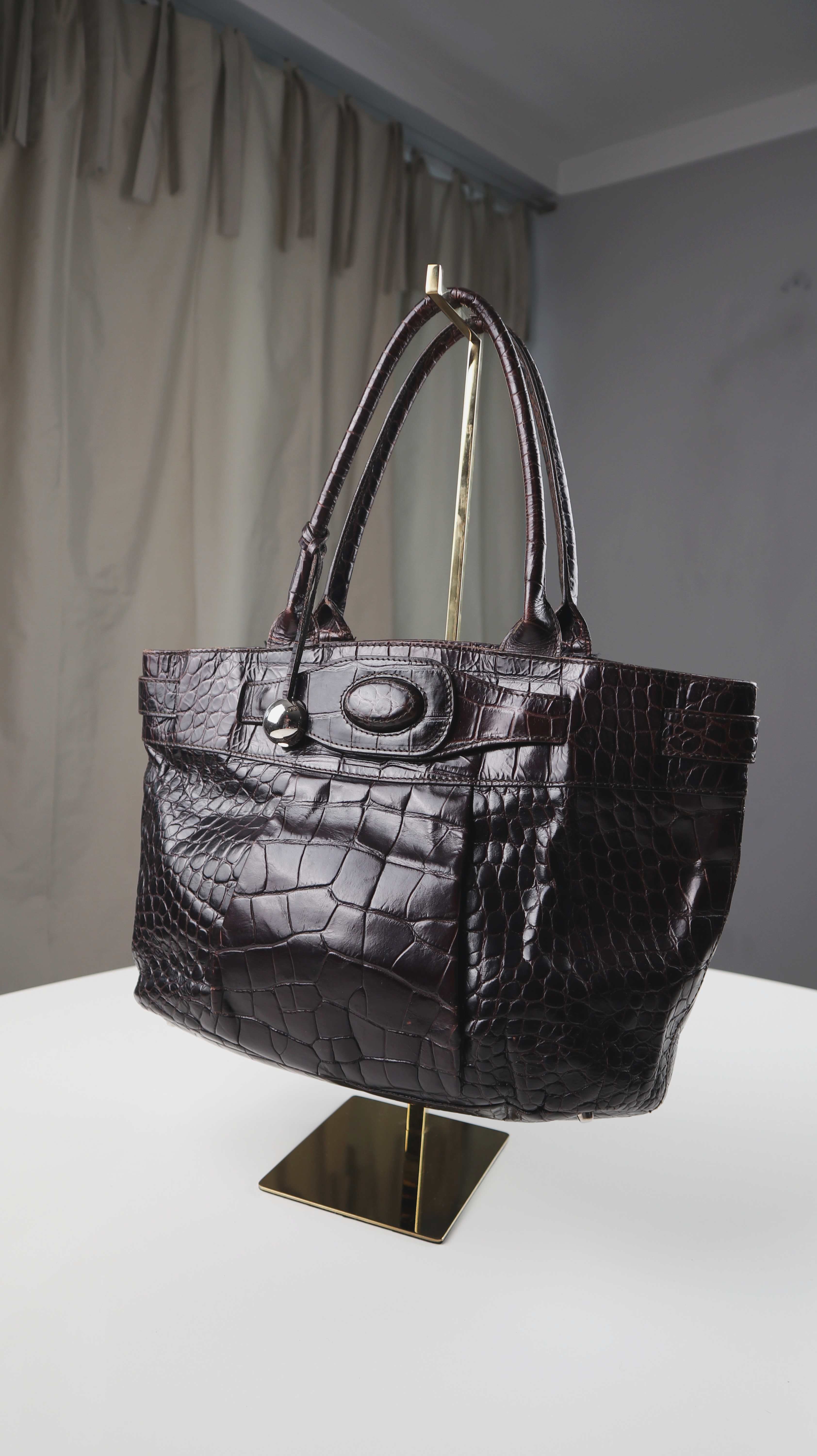 Furla Tasche Handtasche braun Ledertasche Shopper Schultertasche