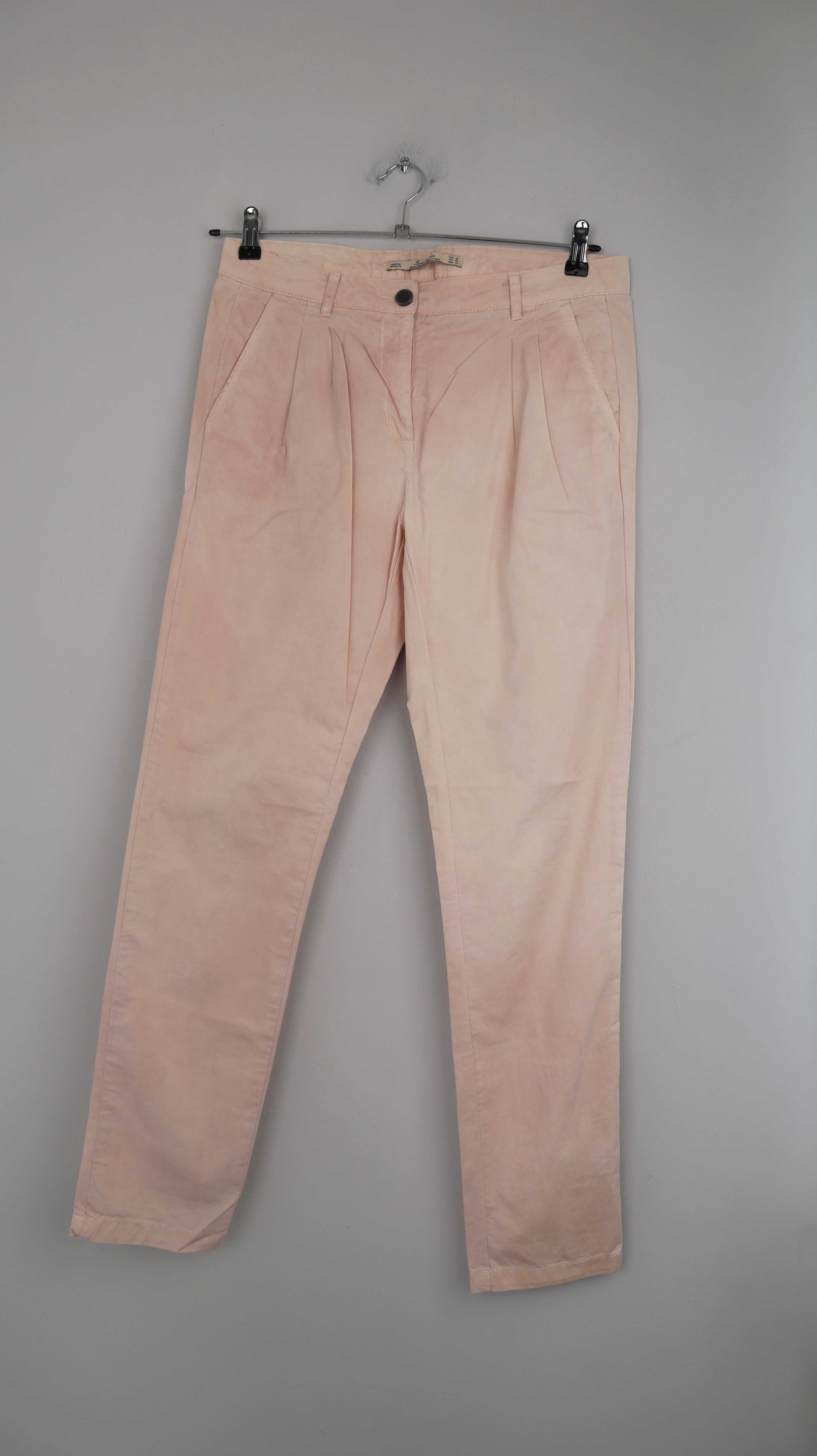 Zara Women Hose Rosa Chino Stoffhose 38 M Pastell Rose