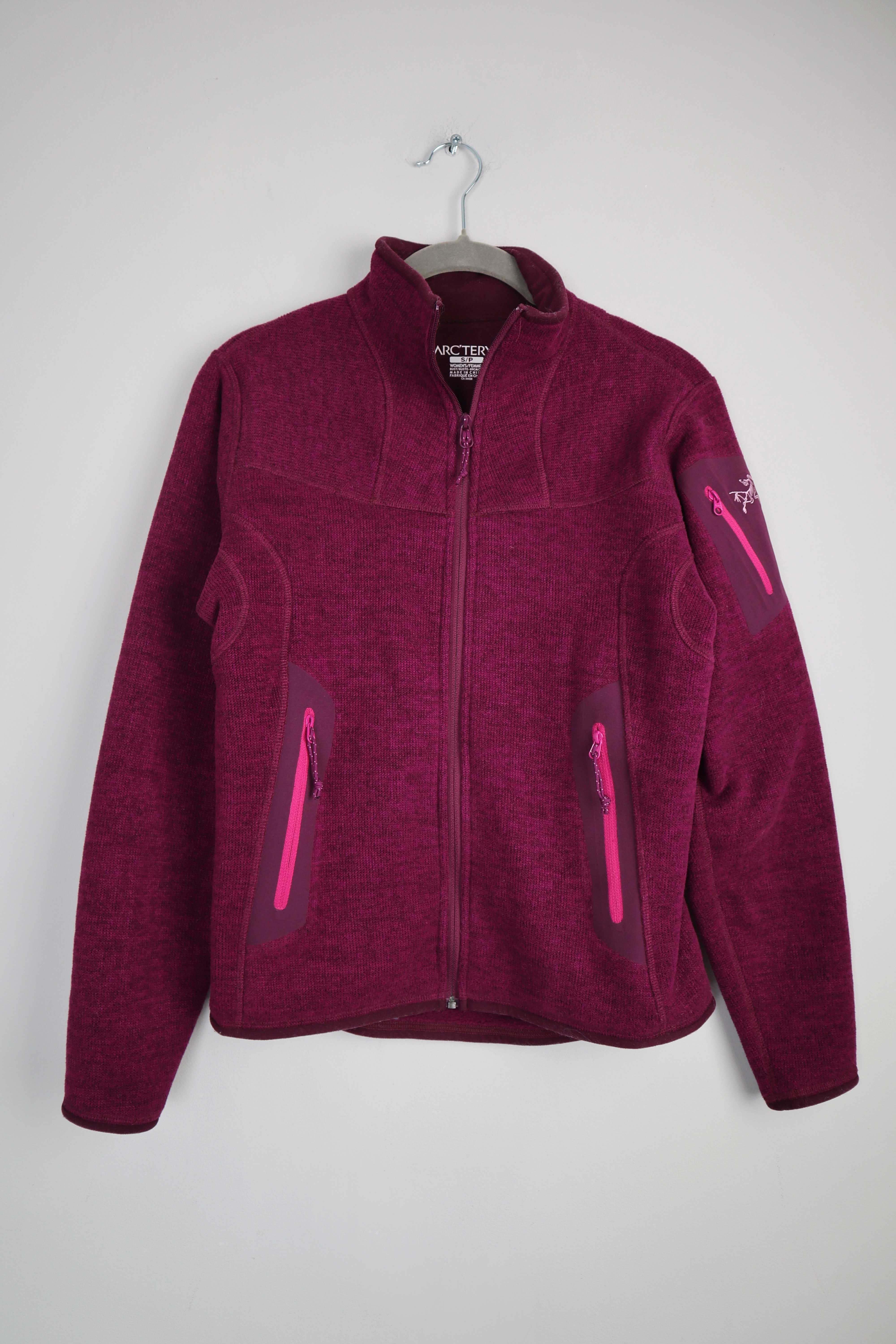 Arcteryx Jacke Lila 36 S Lila Flieder Bordeaux Polartec Thermojacke Fleecejacke