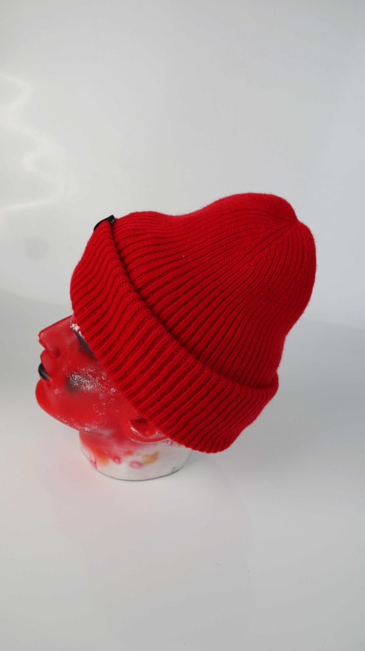 Mea Mütze rot basic einfarbig Wolle Schurwolle Beanie