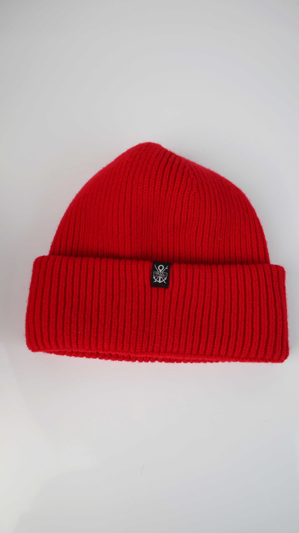 Mea Mütze rot basic einfarbig Wolle Schurwolle Beanie