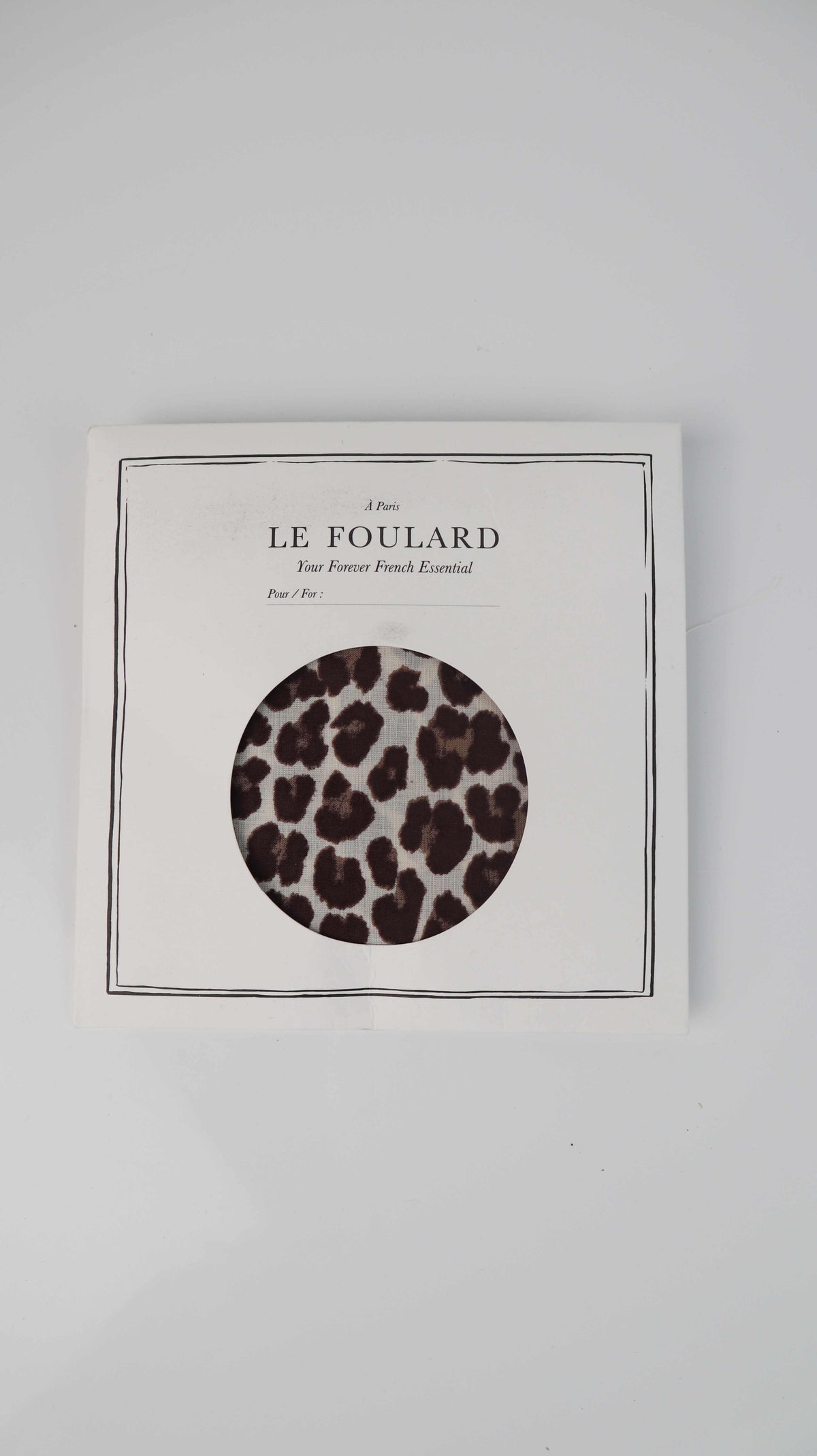 Sezane Le Foulard Tuch Leopardentuch braun Leo animalprint 50 x 50 neu Bandana