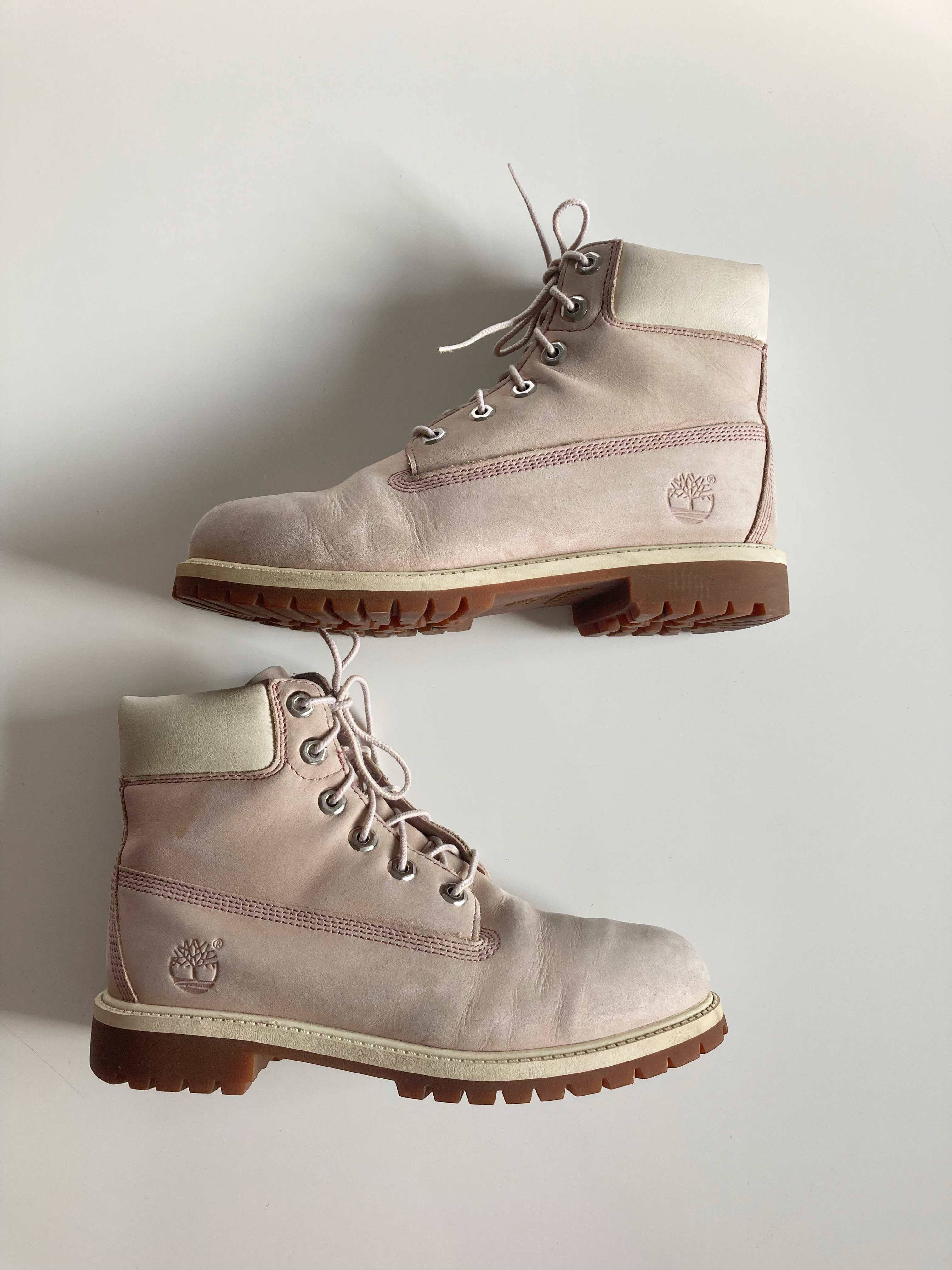 Timberland Stiefel Stiefeletten beige 39 Rosa Pastell Arbeitsschuhe Wanderschuhe