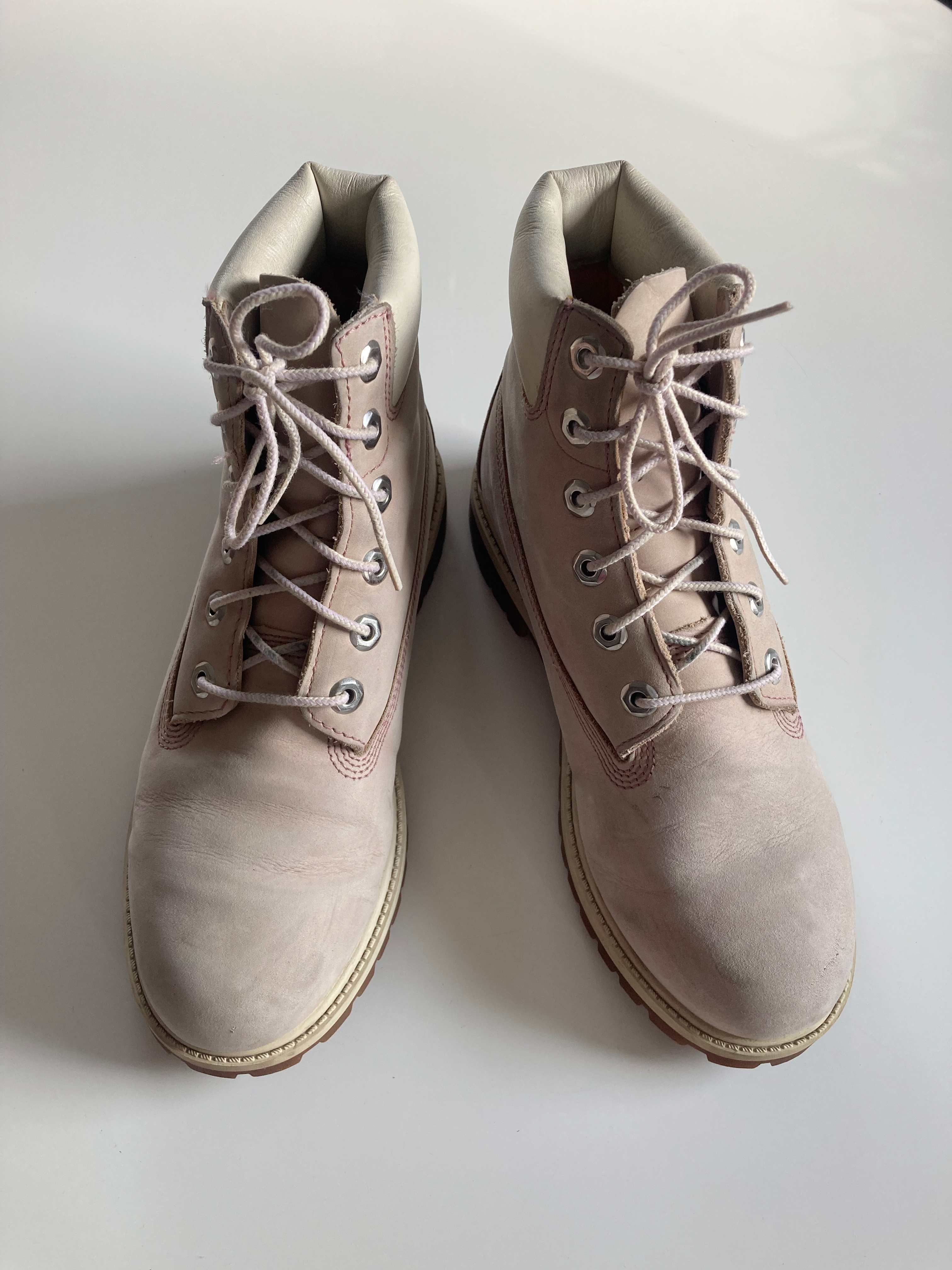 Timberland Stiefel Stiefeletten beige 39 Rosa Pastell Arbeitsschuhe Wanderschuhe