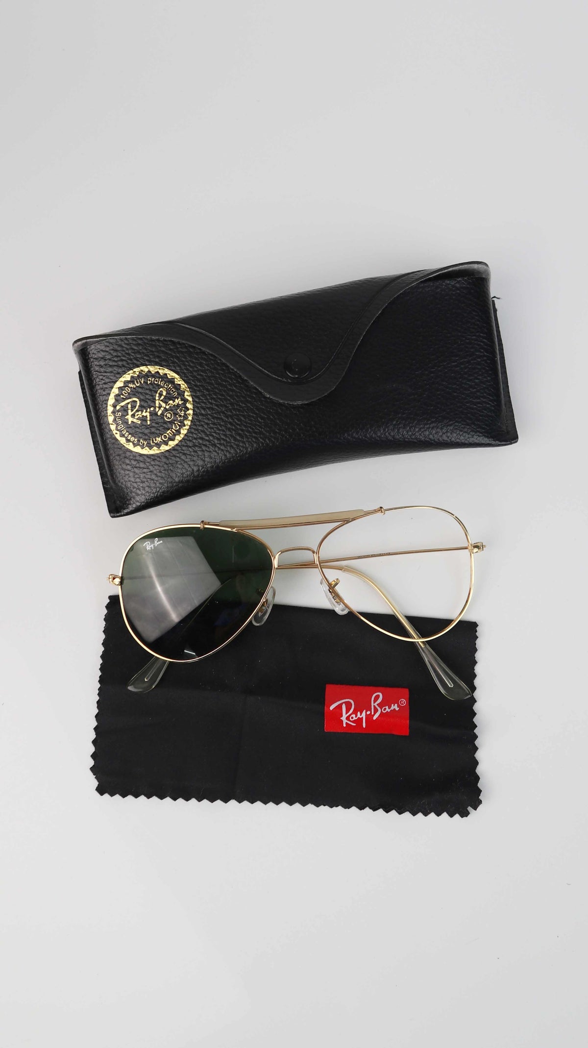 Ray Ban Aviator Sonnenbrille Brille Pilotenbrille gold schwarz