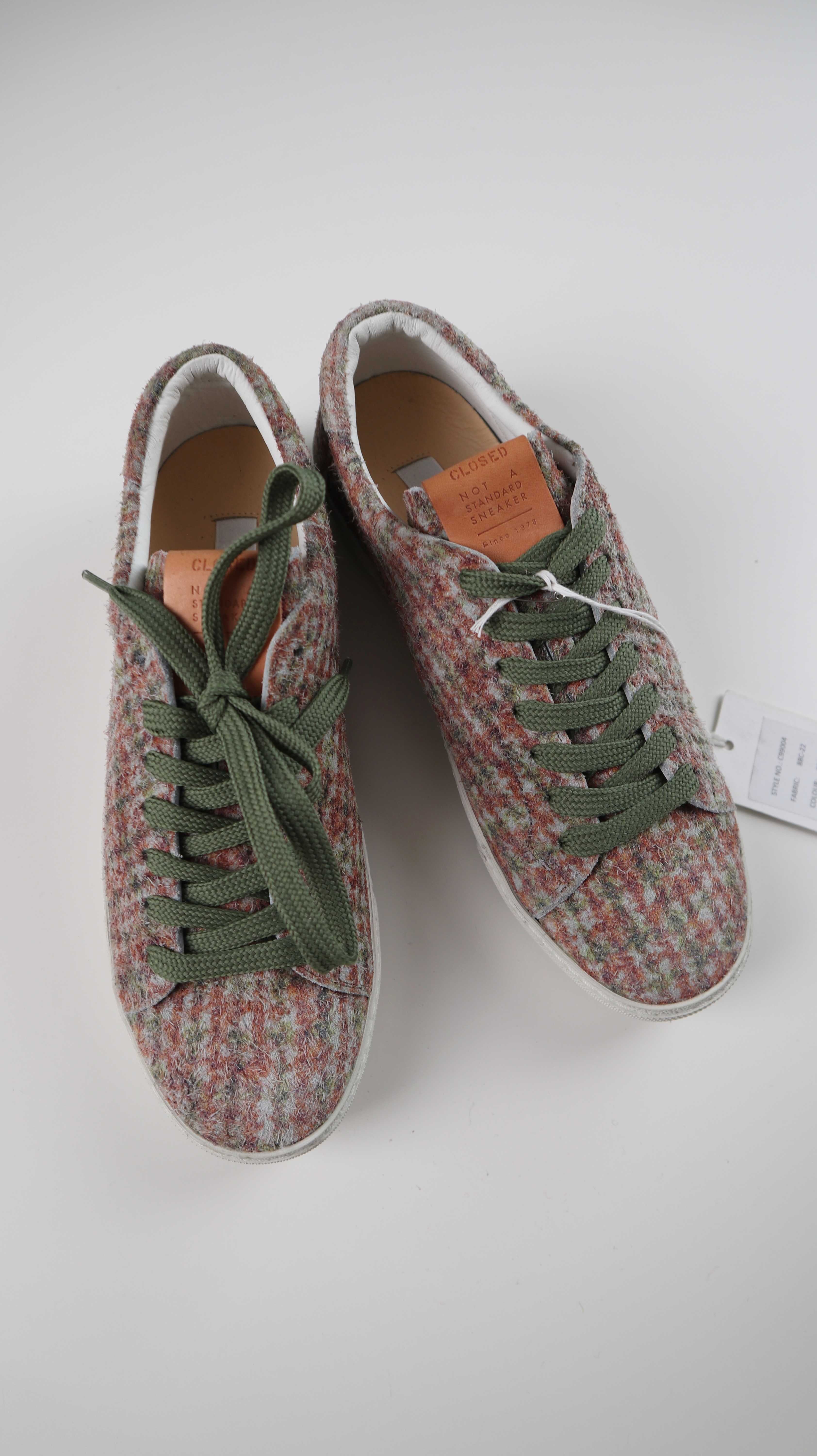 Closed Sneaker Turnschuhe Leder Ledersneaker 38 Neu braun rot grün