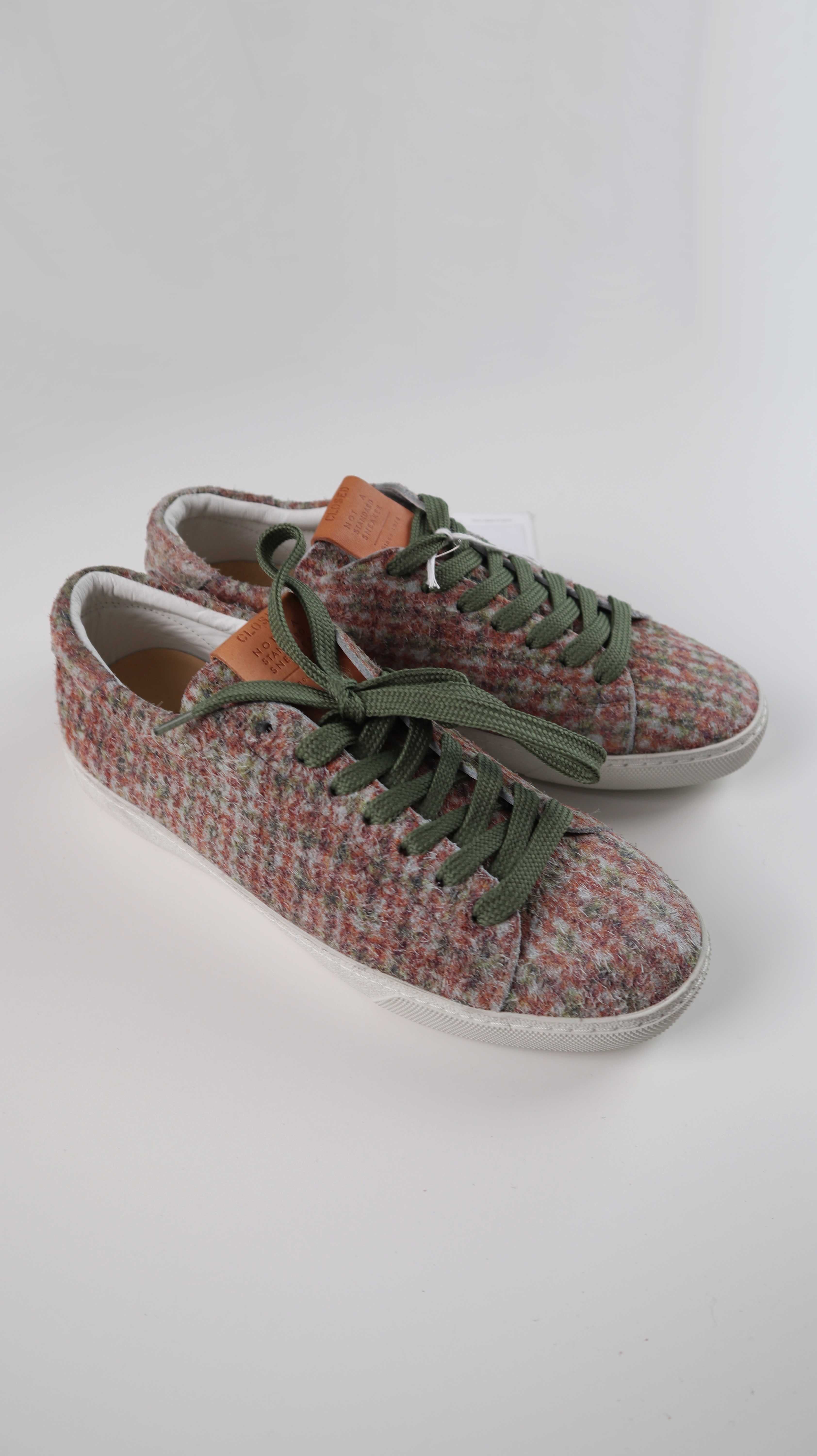 Closed Sneaker Turnschuhe Leder Ledersneaker 38 Neu braun rot grün