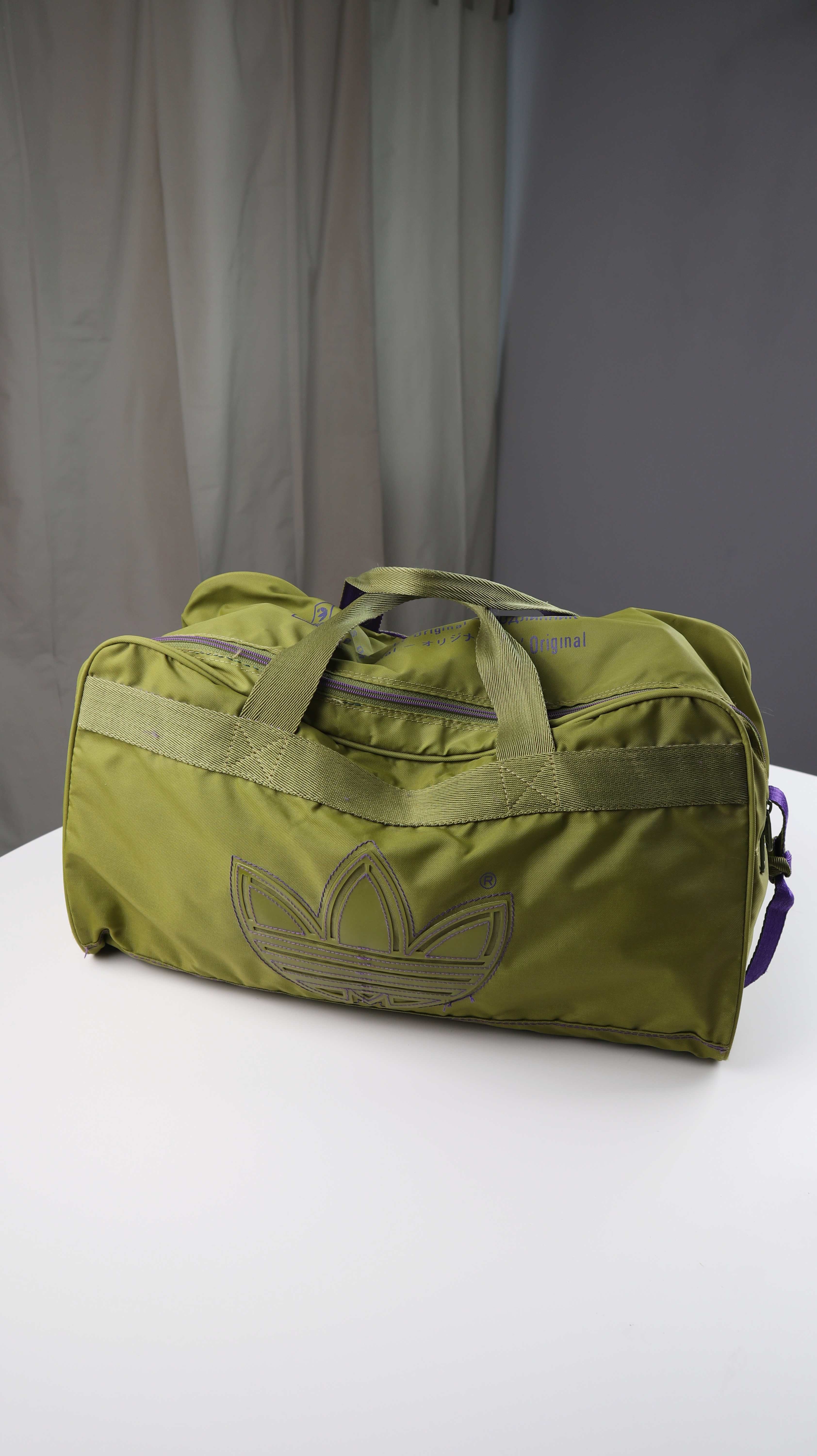Adidas Vintage Sporttasche grün Tasche Weekender 1980s West germany Korea