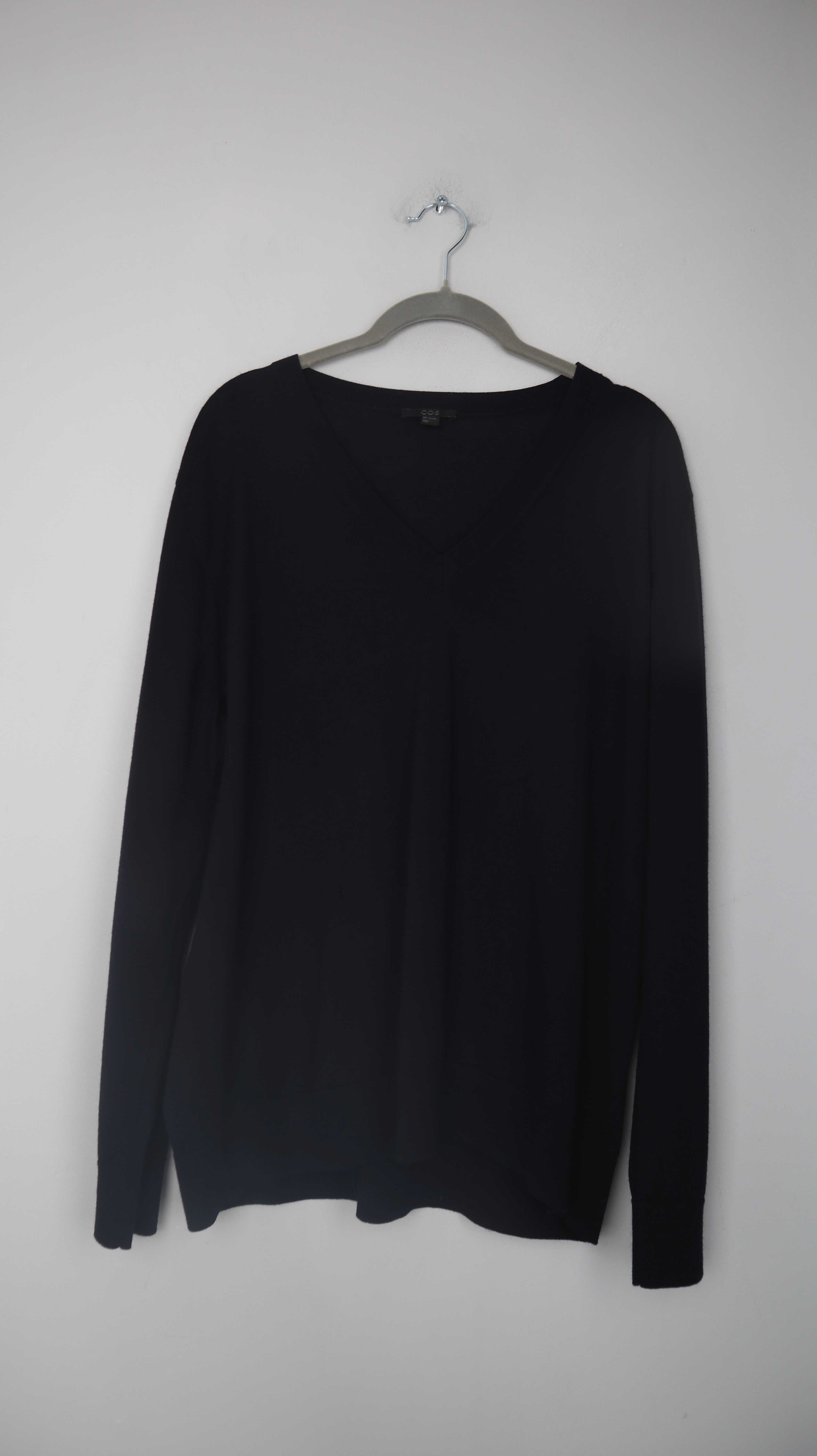 COS Pullover Blau dunkelblau V-Ausschnitt Marineblau 40 L
