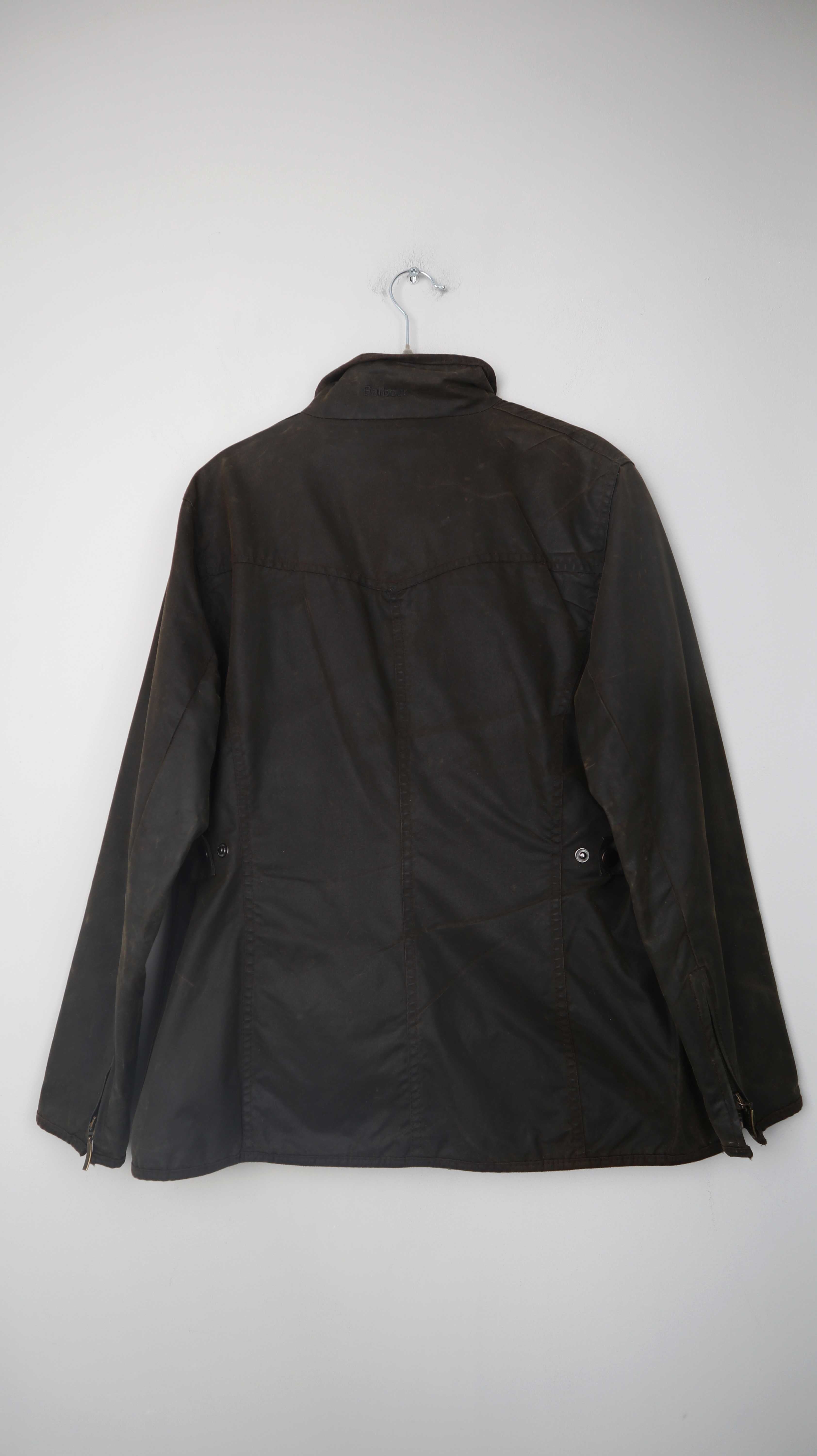Barbour Jacke braun 36 S Wachsjacke 12 Dunkelbraun Regenjacke