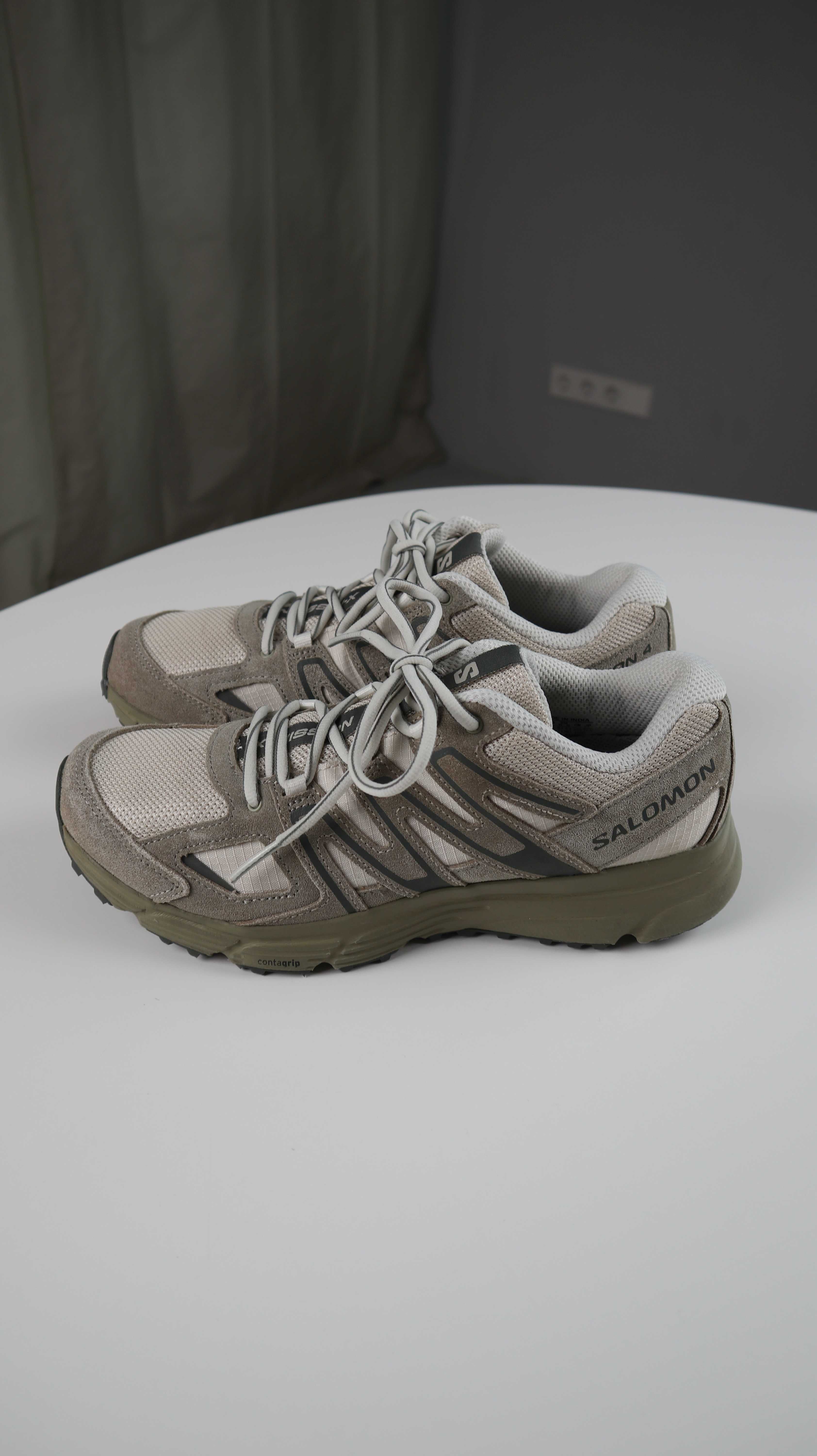 Salomon Sneaker X-Mission 4 Suede 43 1/3 Beige braun Turnschuhe Laufschuhe