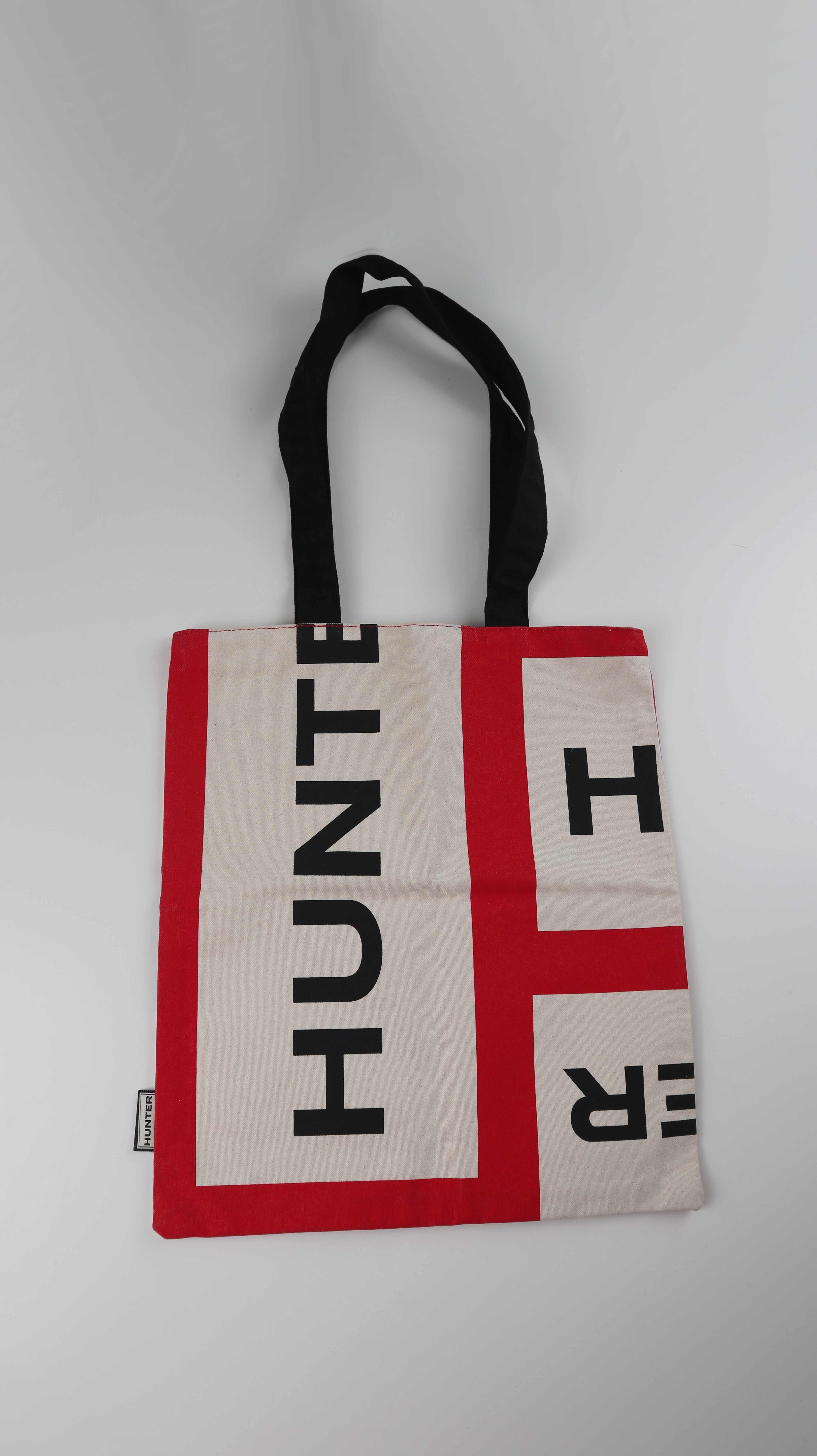 Hunter Beutel Jutebeutel Tasche Tragetasche Neu rot schwarz Stoffbeutel