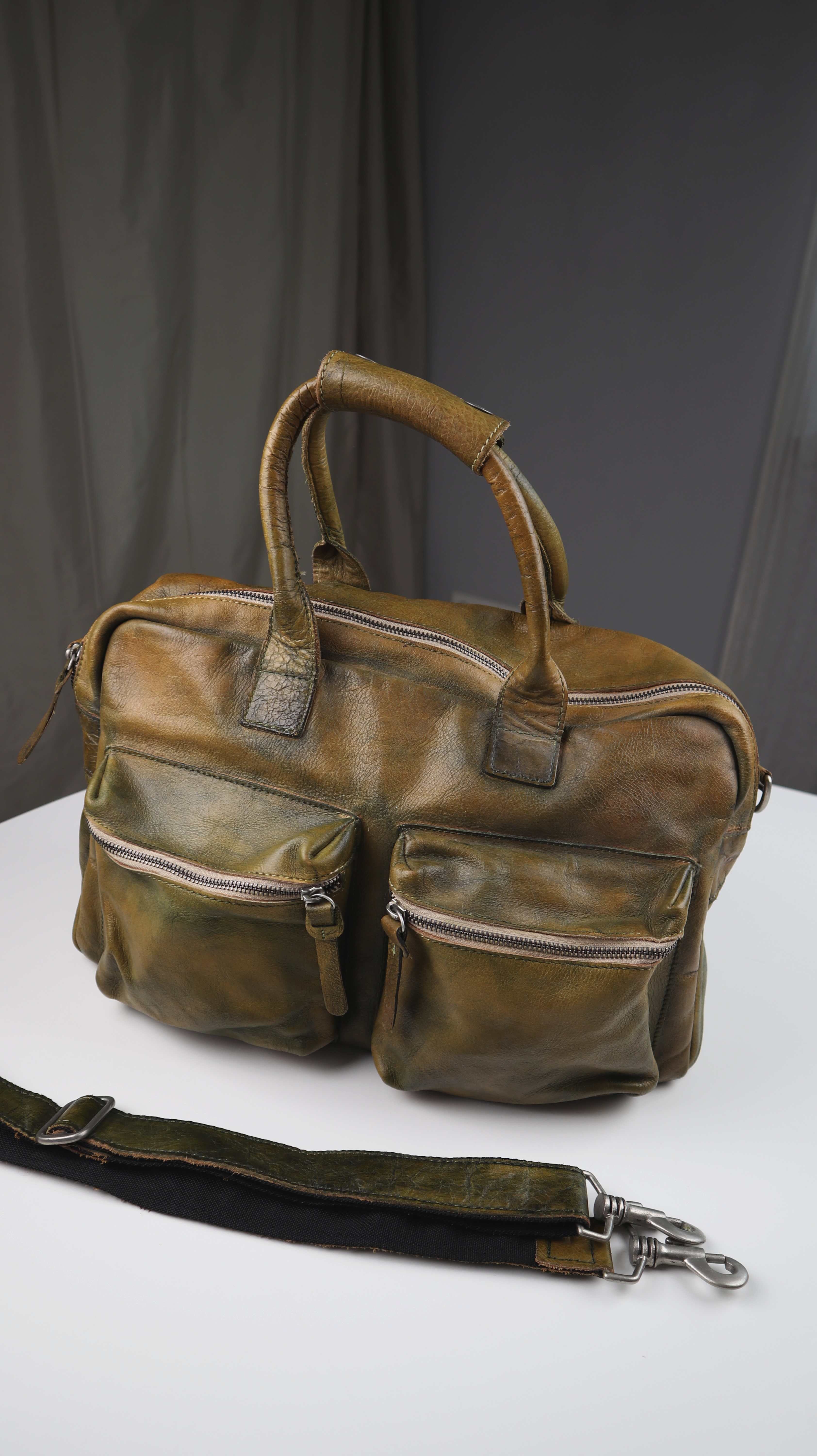 Cowboysbag Tasche Grün Ledertasche Umhängetasche Handtasche