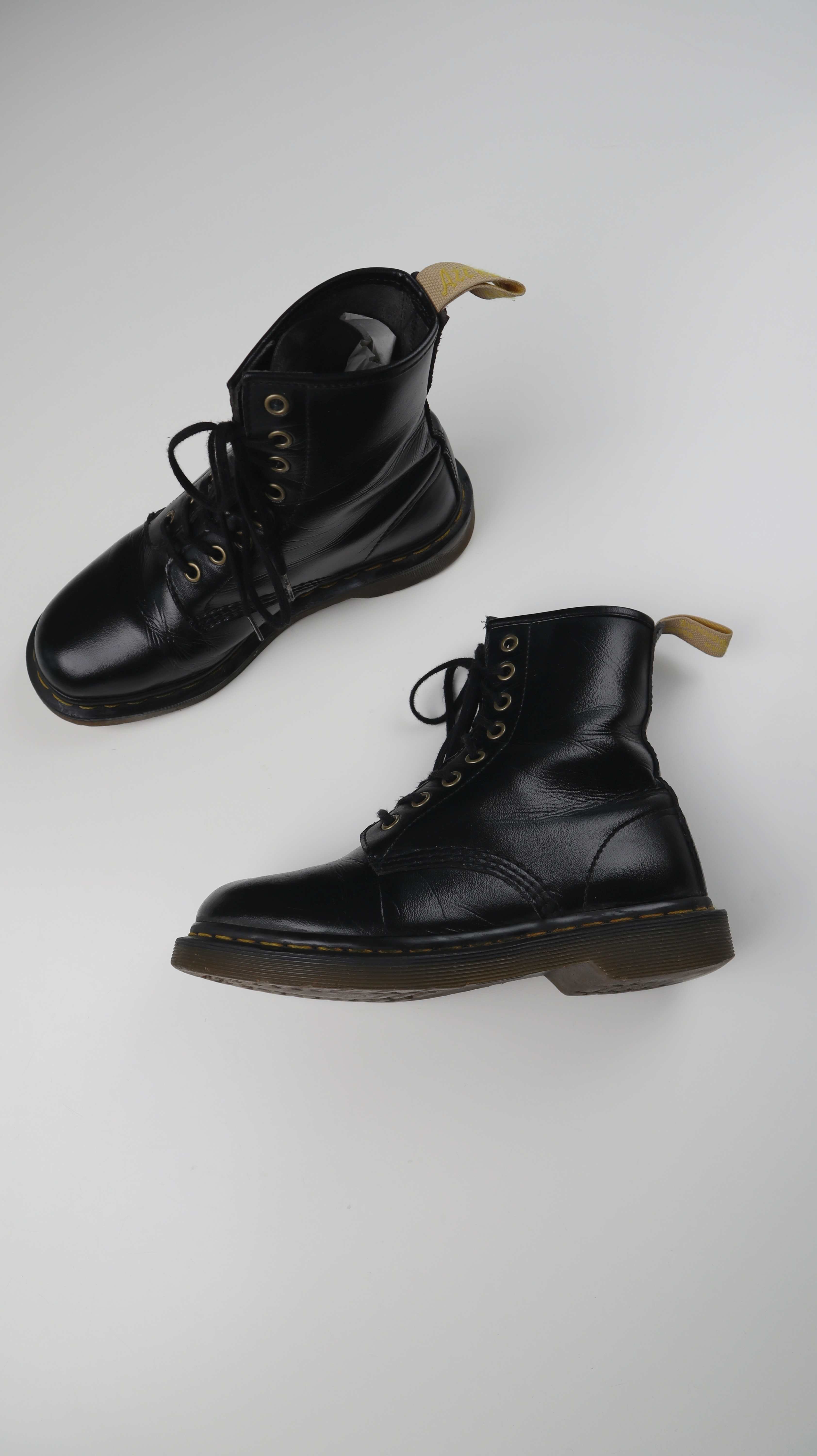 Dr. Martens Schwarz Stiefel 37 Stiefeletten Boots basic Lederstiefel