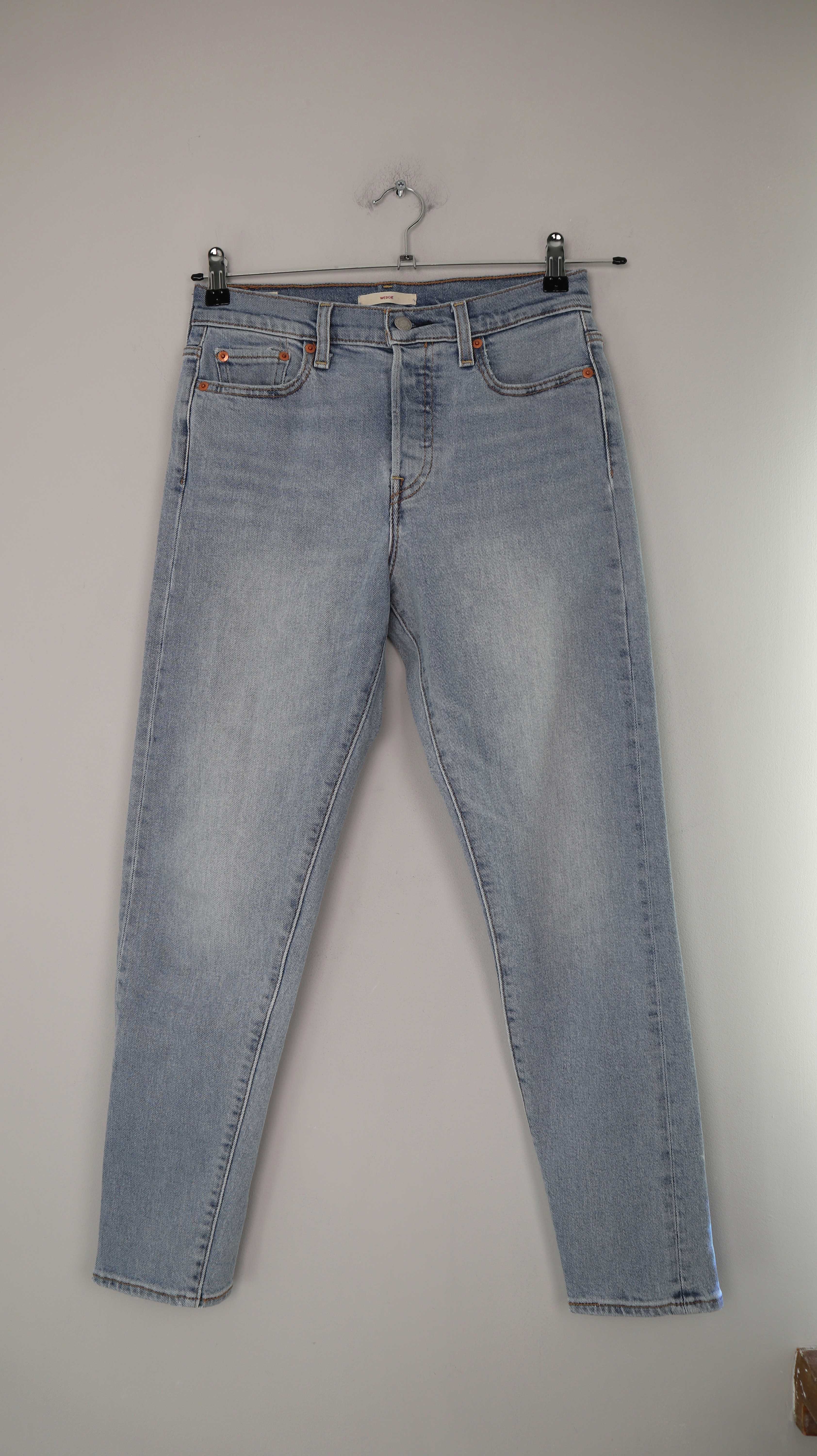 Levis Wedgie 26 Jeans Hose straight fit blau washed W26 36 S