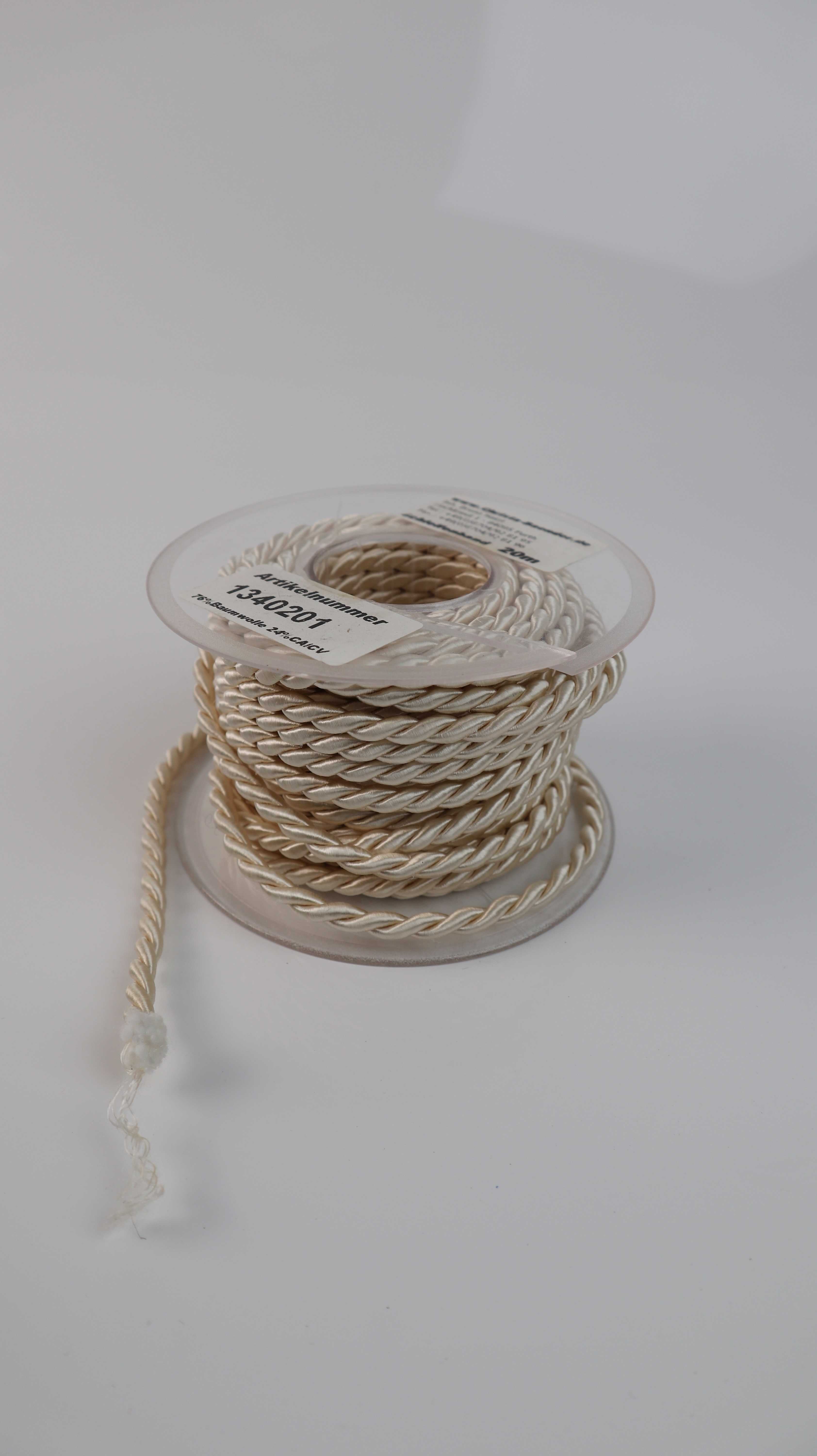 Kordel Band Creme Beige Kordelband geflochten