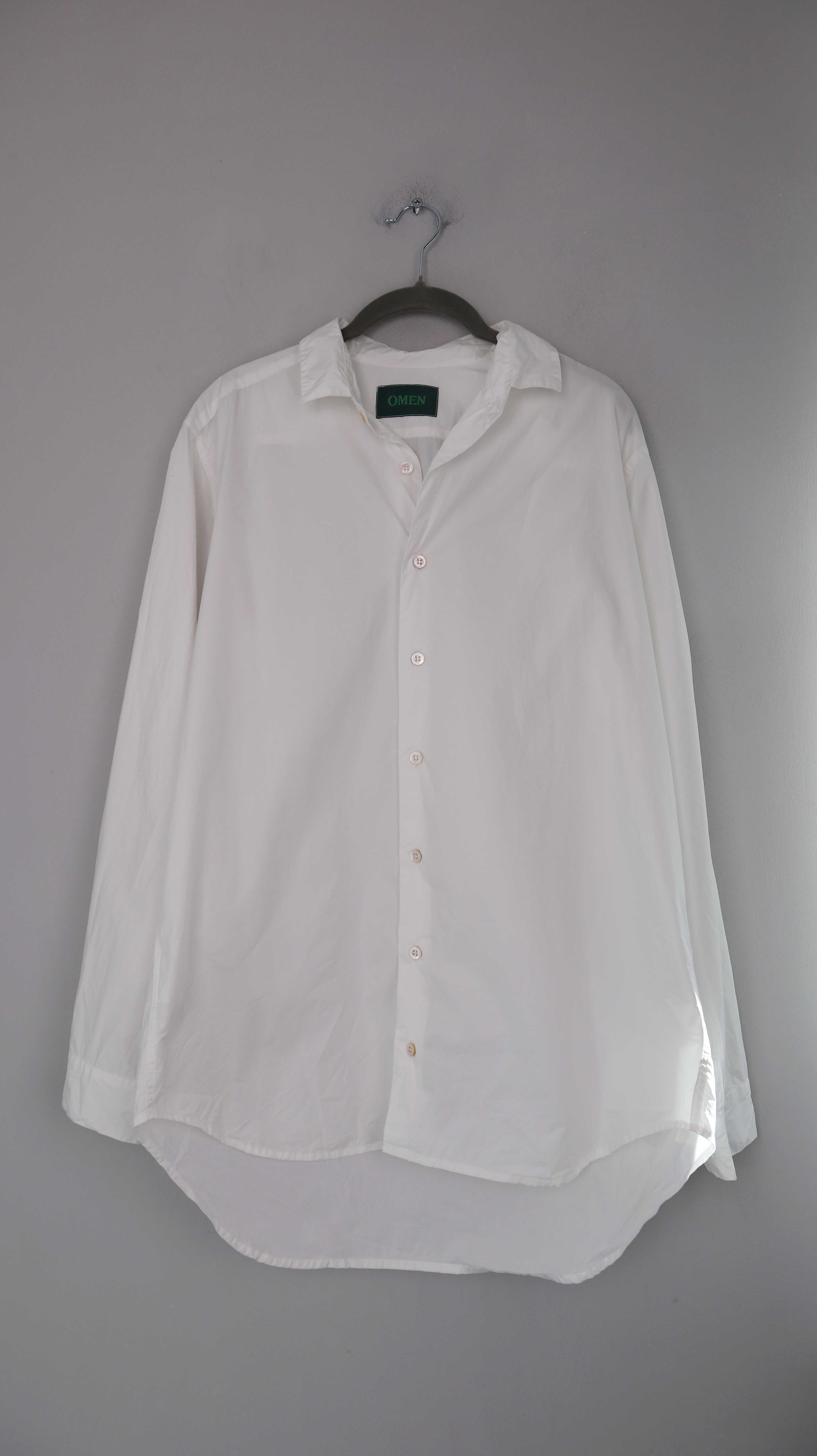 Omen Hemd weiß Shirt Bluse Oberteil M unisex Thomas i Punkt