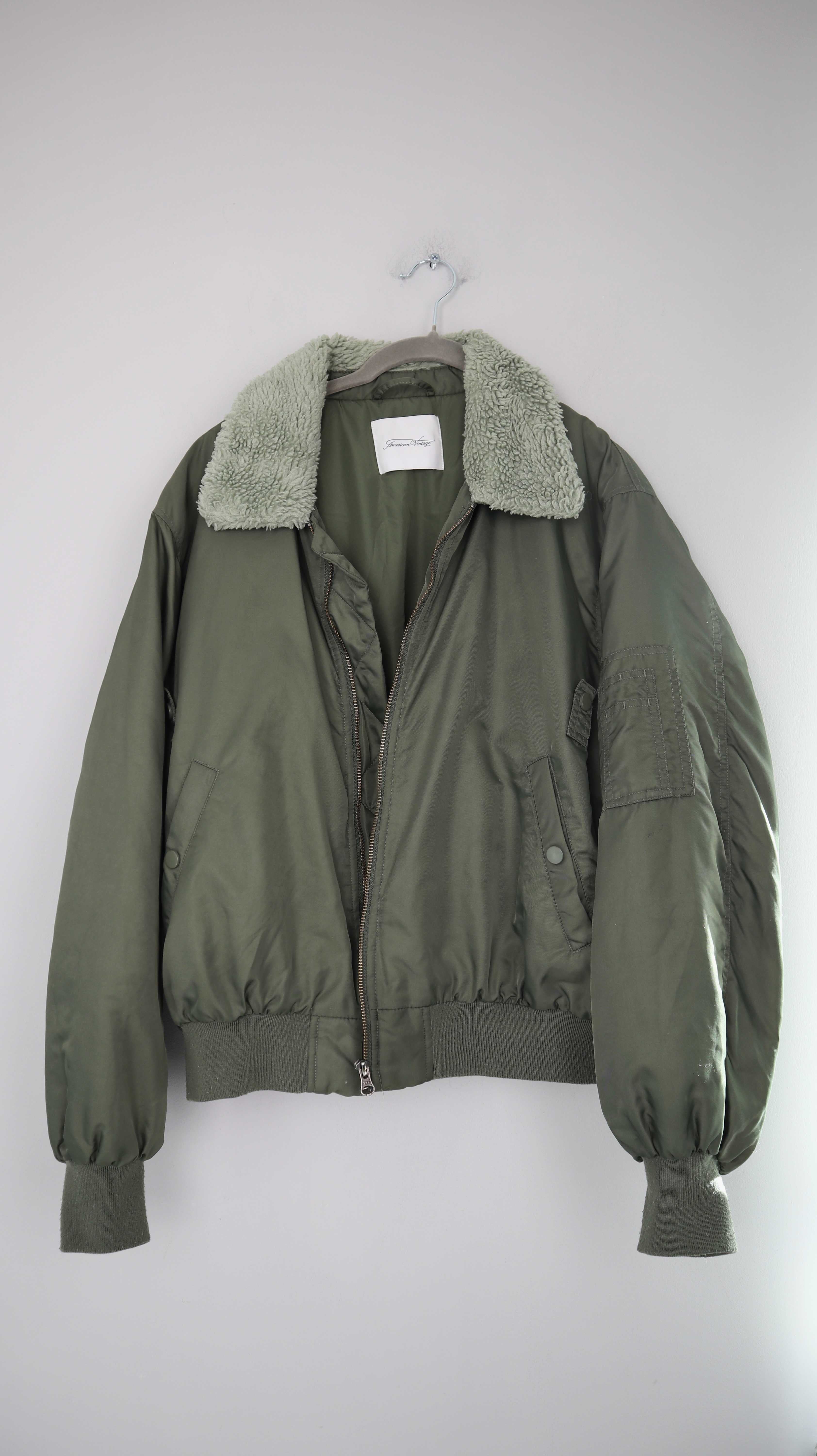 American Vintage Bomber Bomberjacke Grün Olivgrün 38 M