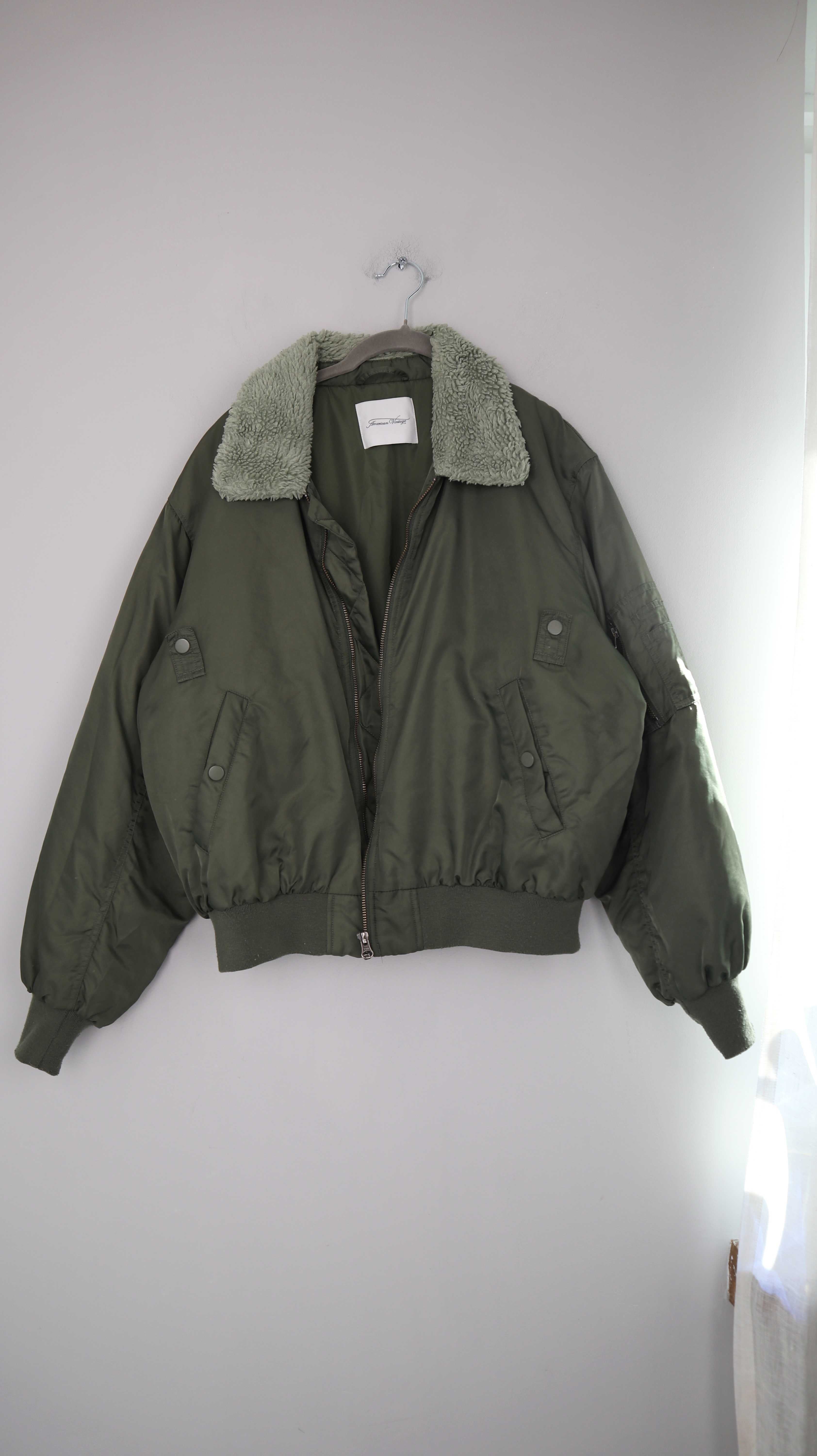 American Vintage Bomber Bomberjacke Grün Olivgrün 38 M