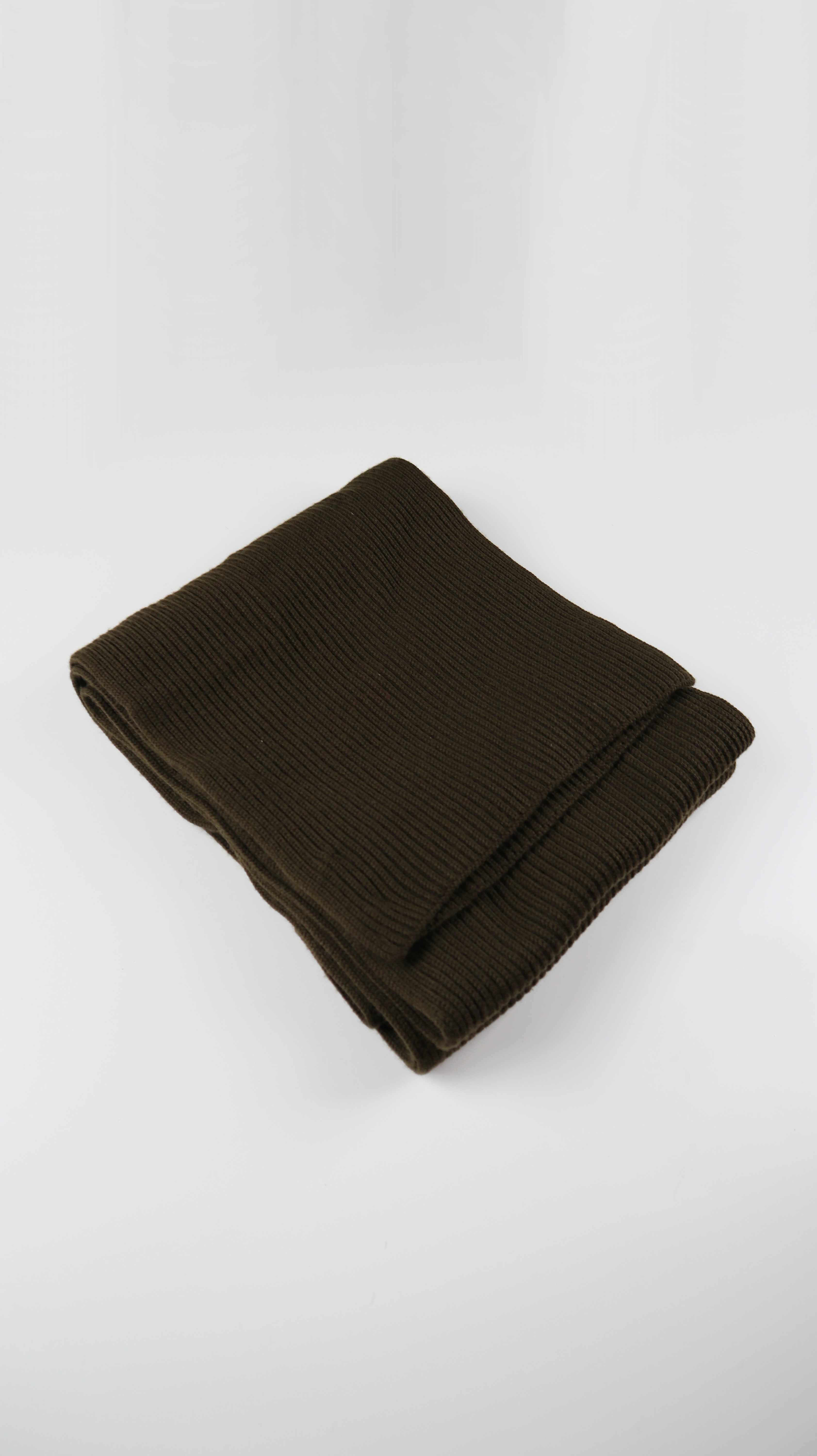 COS Schal Wollschal Strickschal Grün Khaki gestrickt