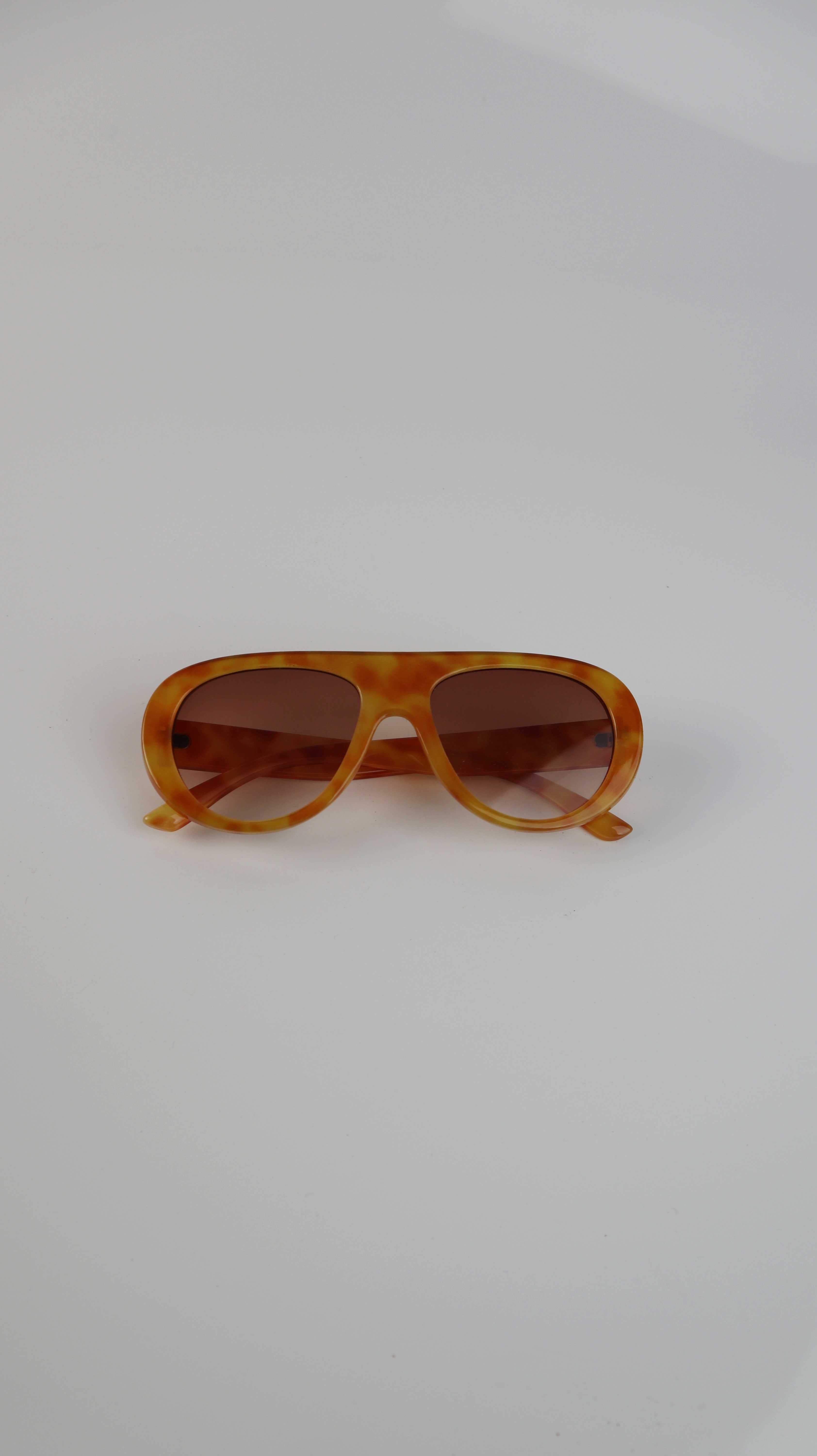 Sonnenbrille Brille Pilotenbrille orange rund Damenbrille