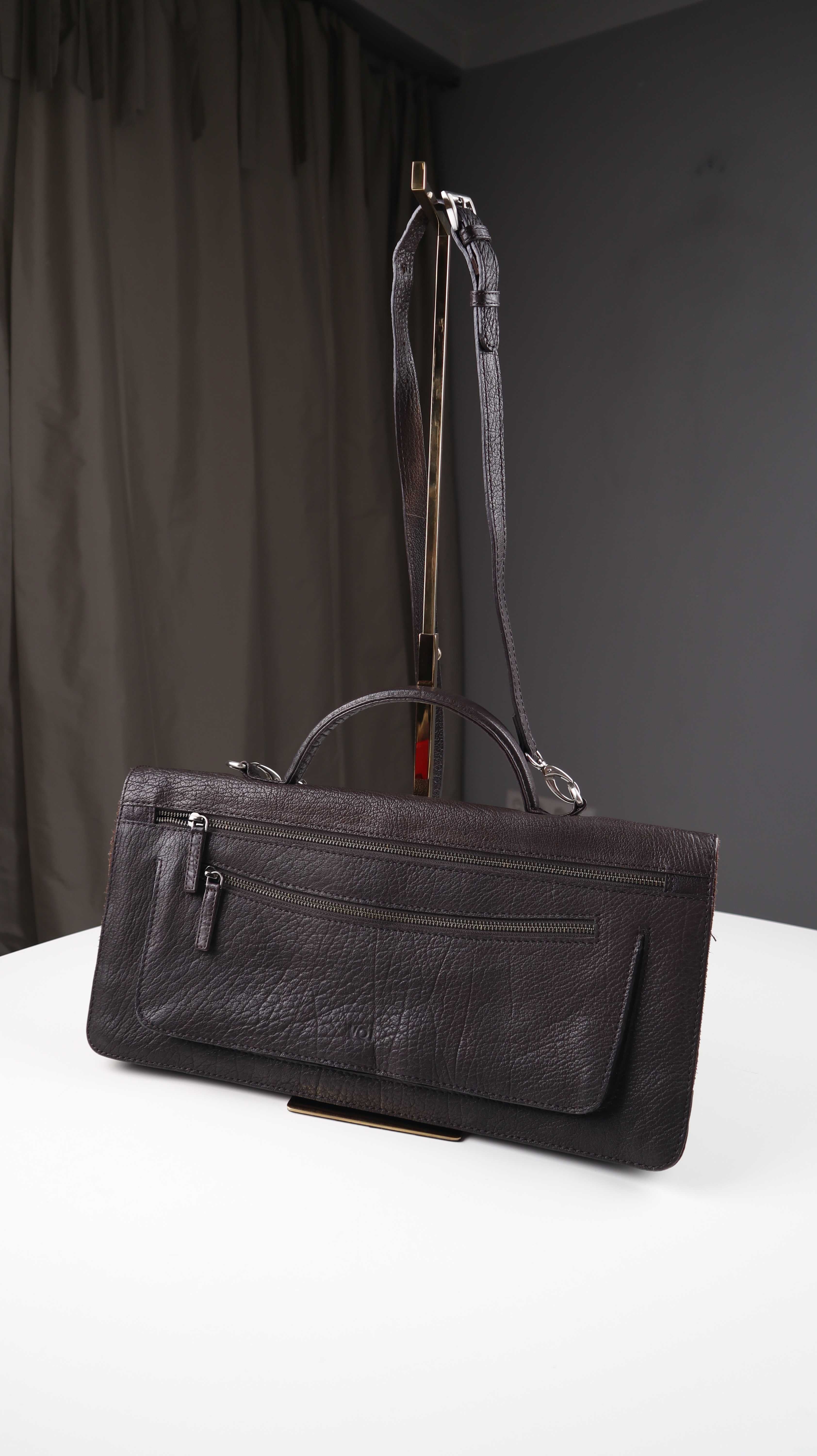 Voi Tasche Ledertasche braun Leder Aktentasche Umhängetasche