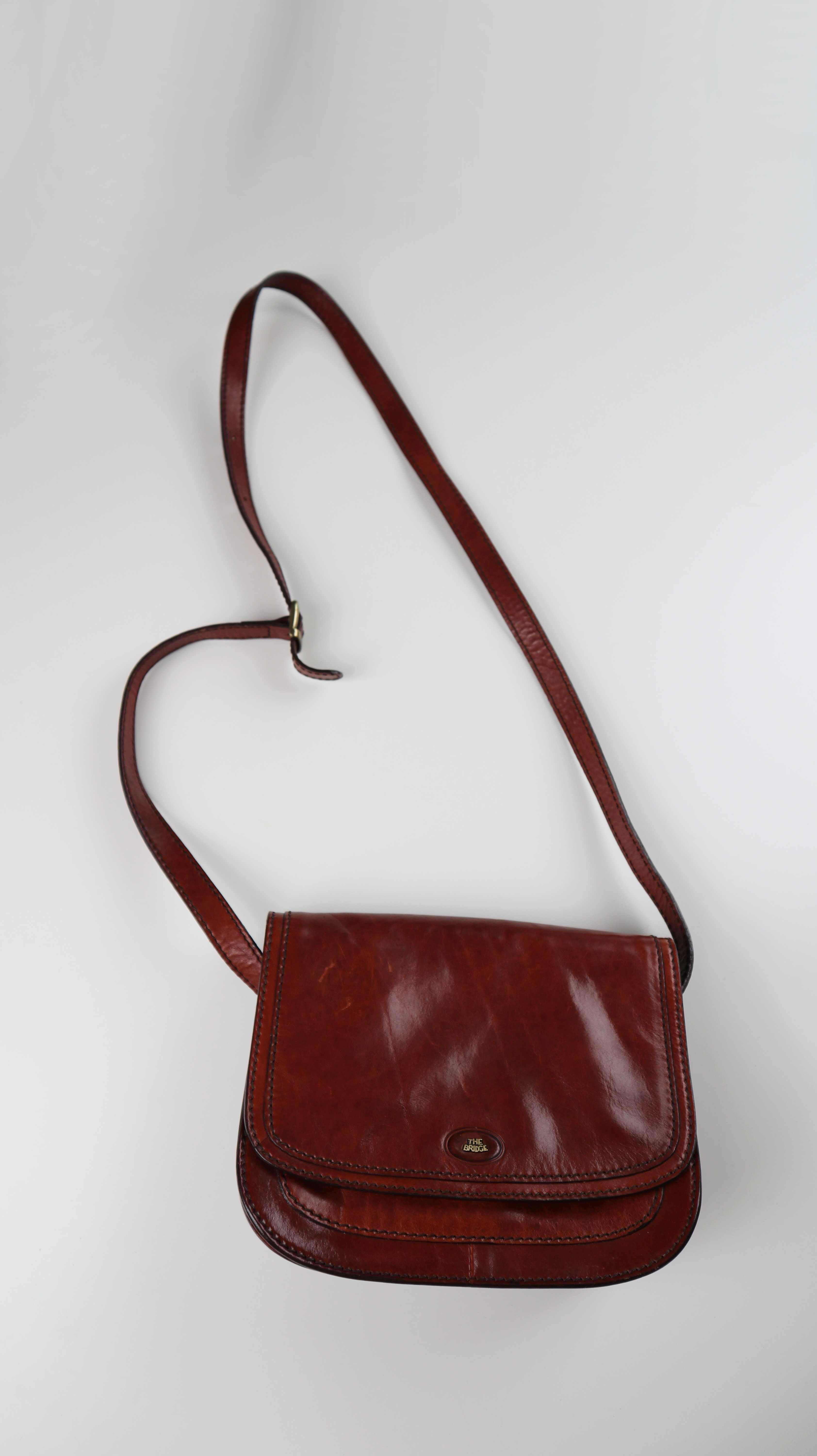 The Bridge Tasche Umhängetasche Ledertasche Crossbody Cognac