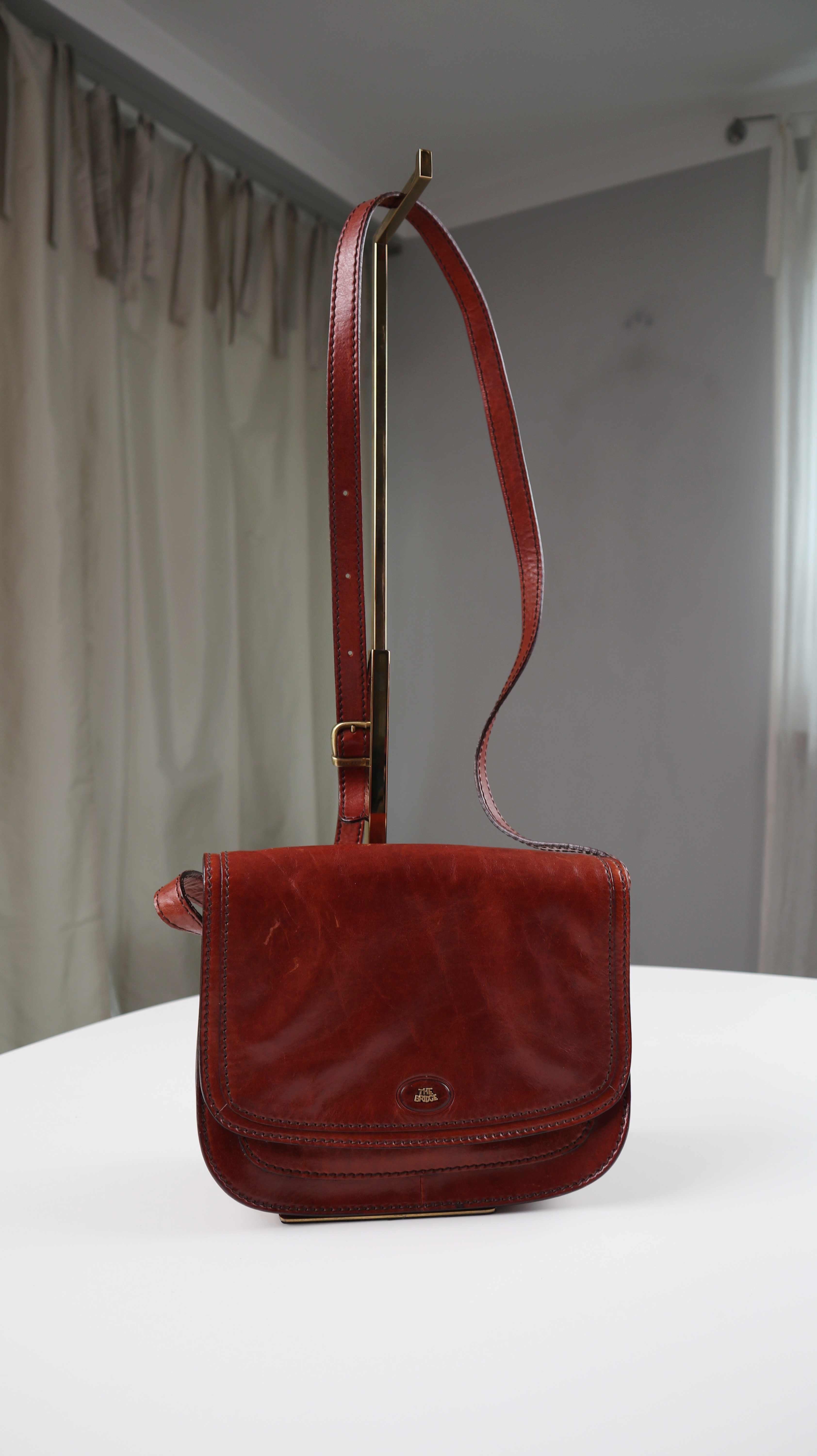 The Bridge Tasche Umhängetasche Ledertasche Crossbody Cognac