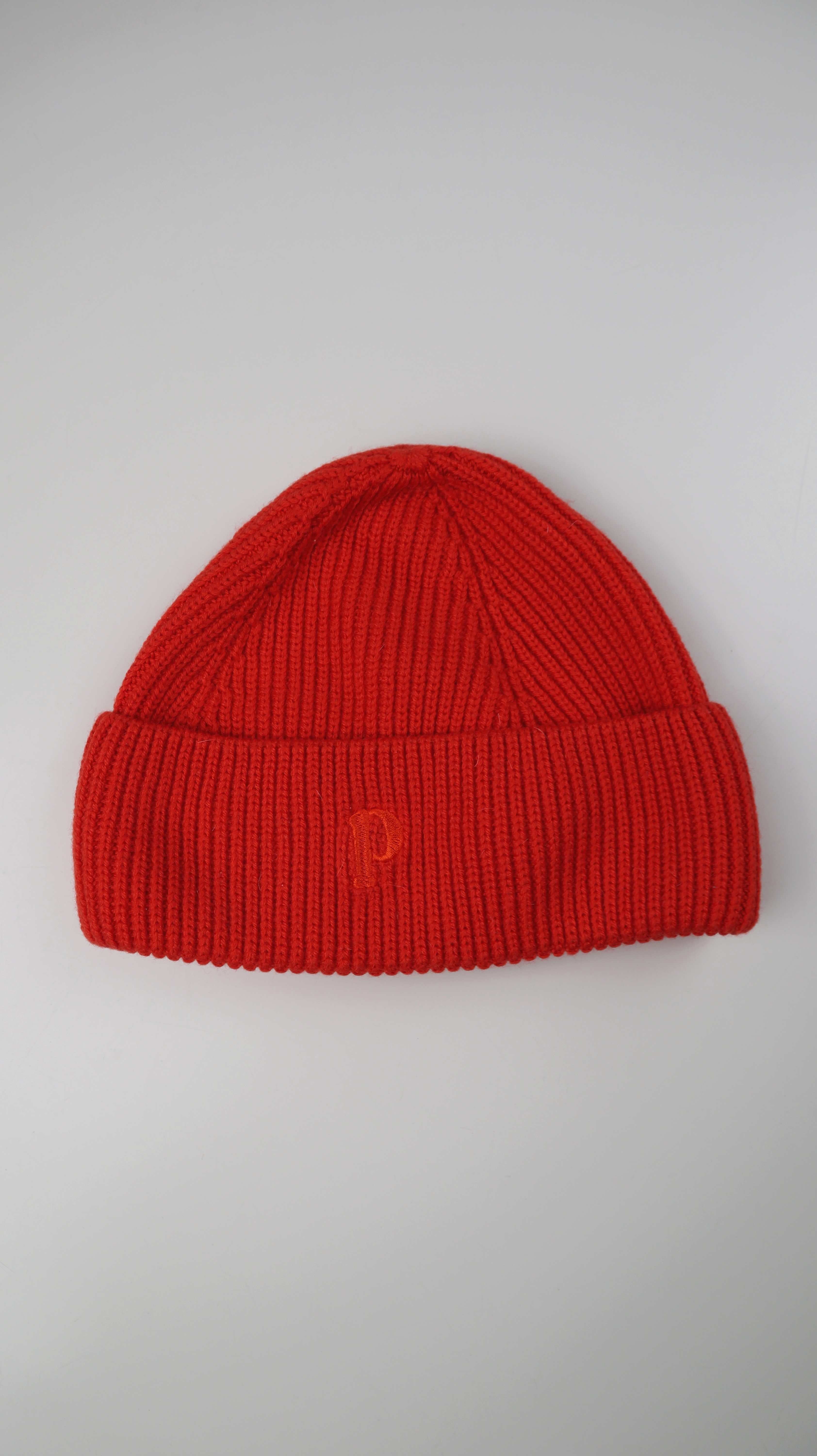 Popeia Mütze Beanie Wolle rot Wollmütze neu Einheitsgröße Schurwolle