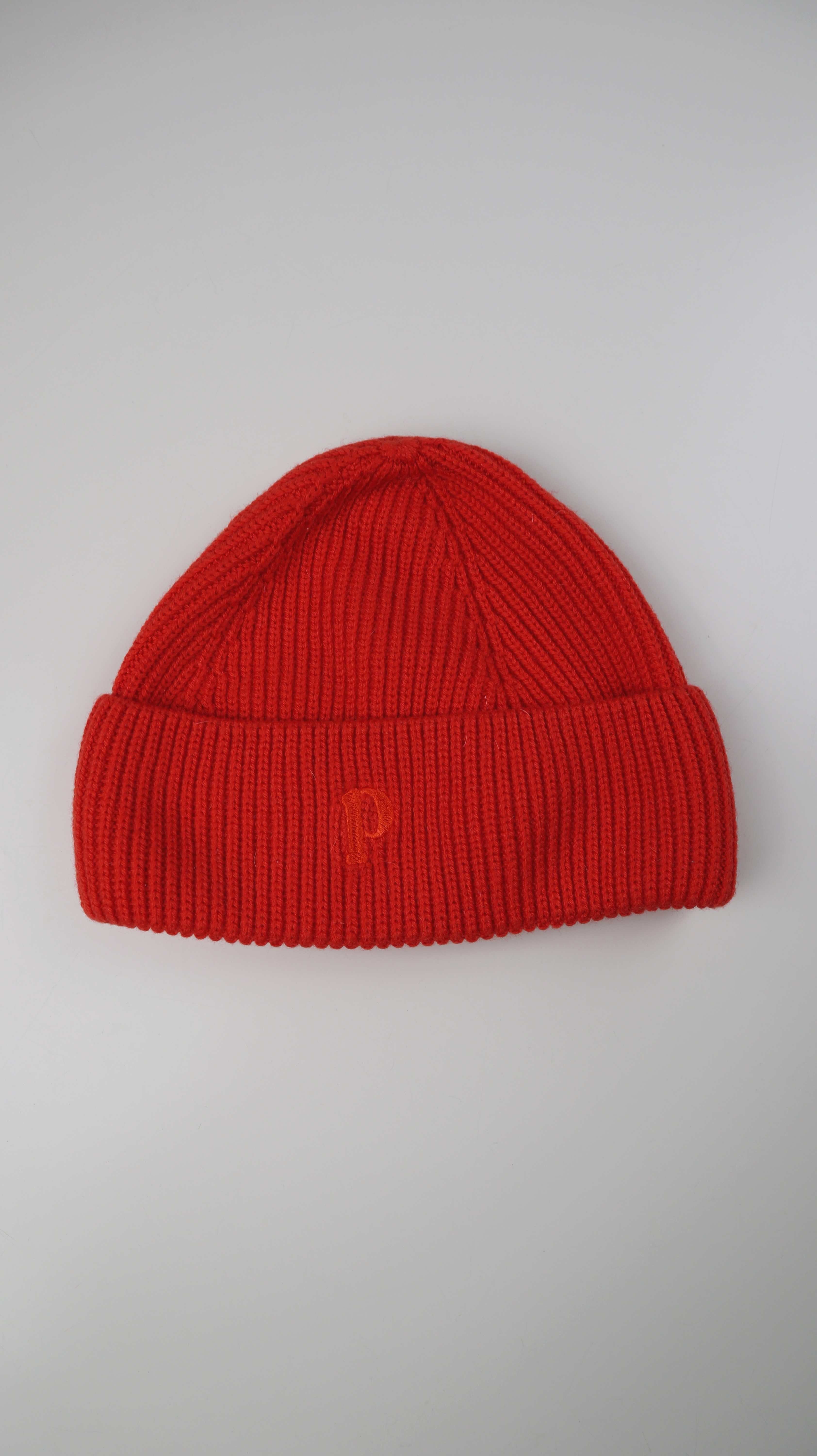 Popeia Mütze Beanie Wolle rot Wollmütze neu Einheitsgröße Schurwolle