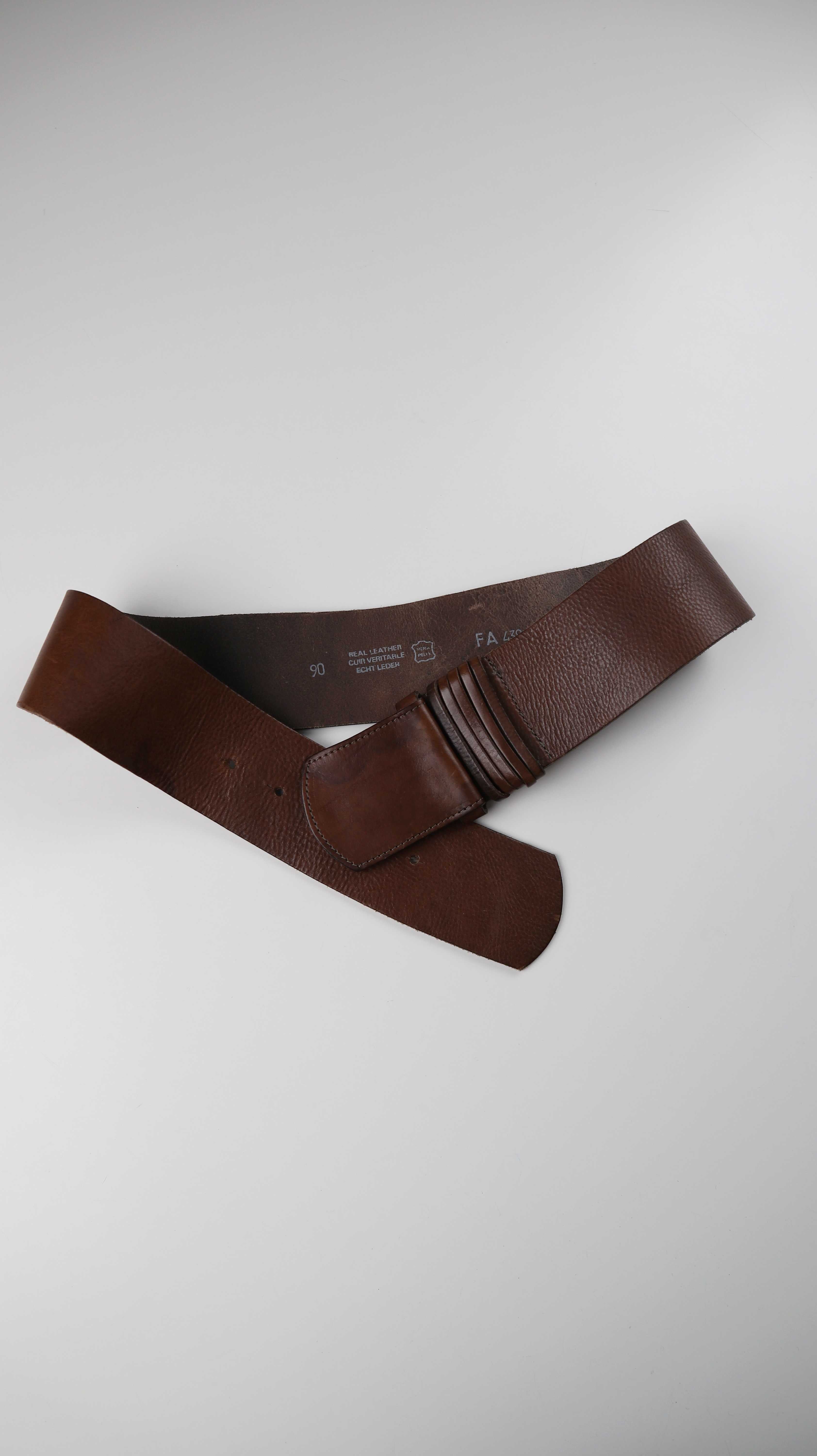 Gürtel Ledergürtel braun Taille 90cm breit Hüftgürtel