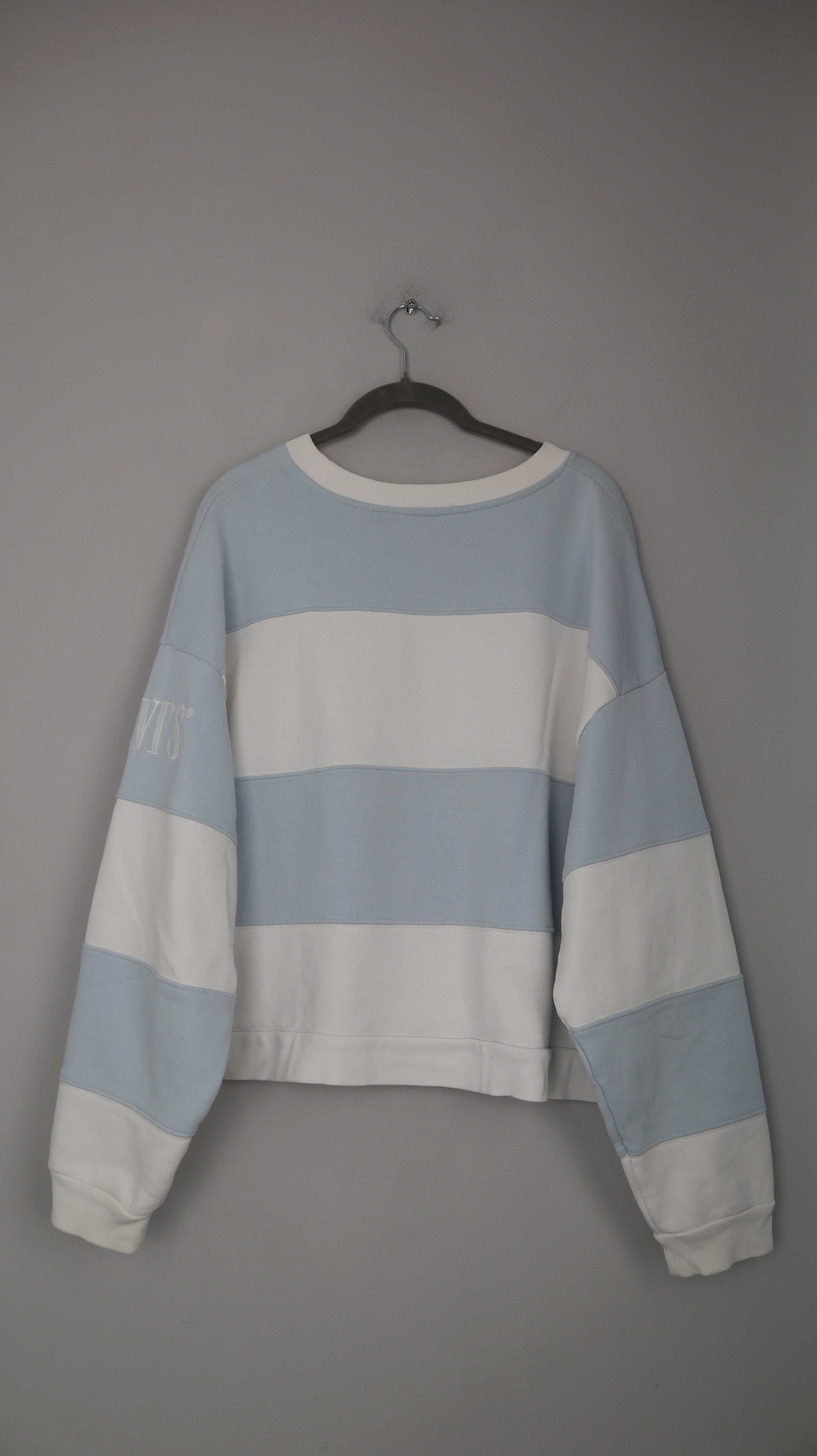 Levis Sweater Pullover 40 L blau weiß gestreift Streifenpullover