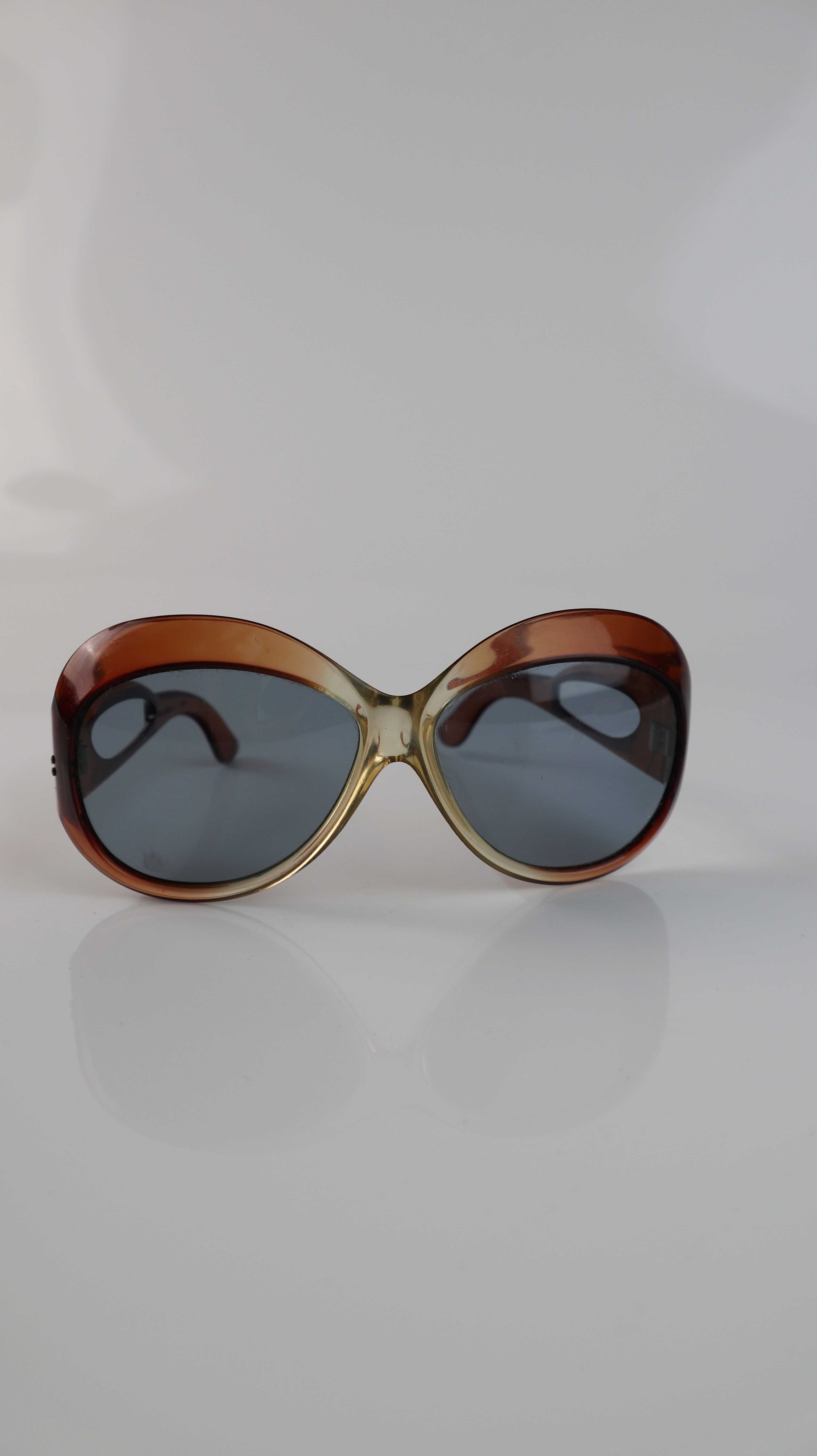 True Vintage Sonnenbrille France Frankreich rund blau