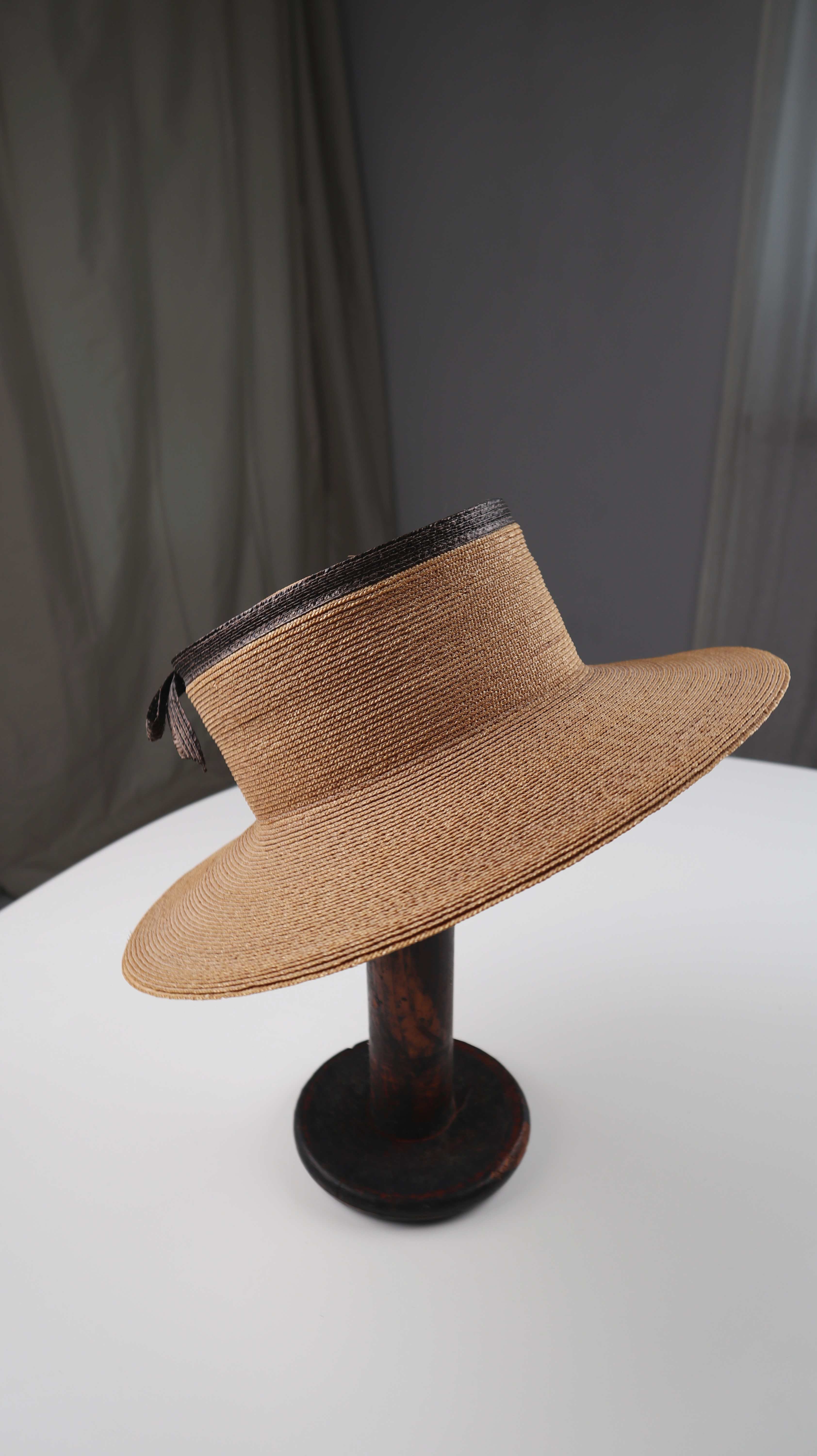 Frank Clive für Neiman Marcus Hut Korbhut beige Sommerhut Fedora