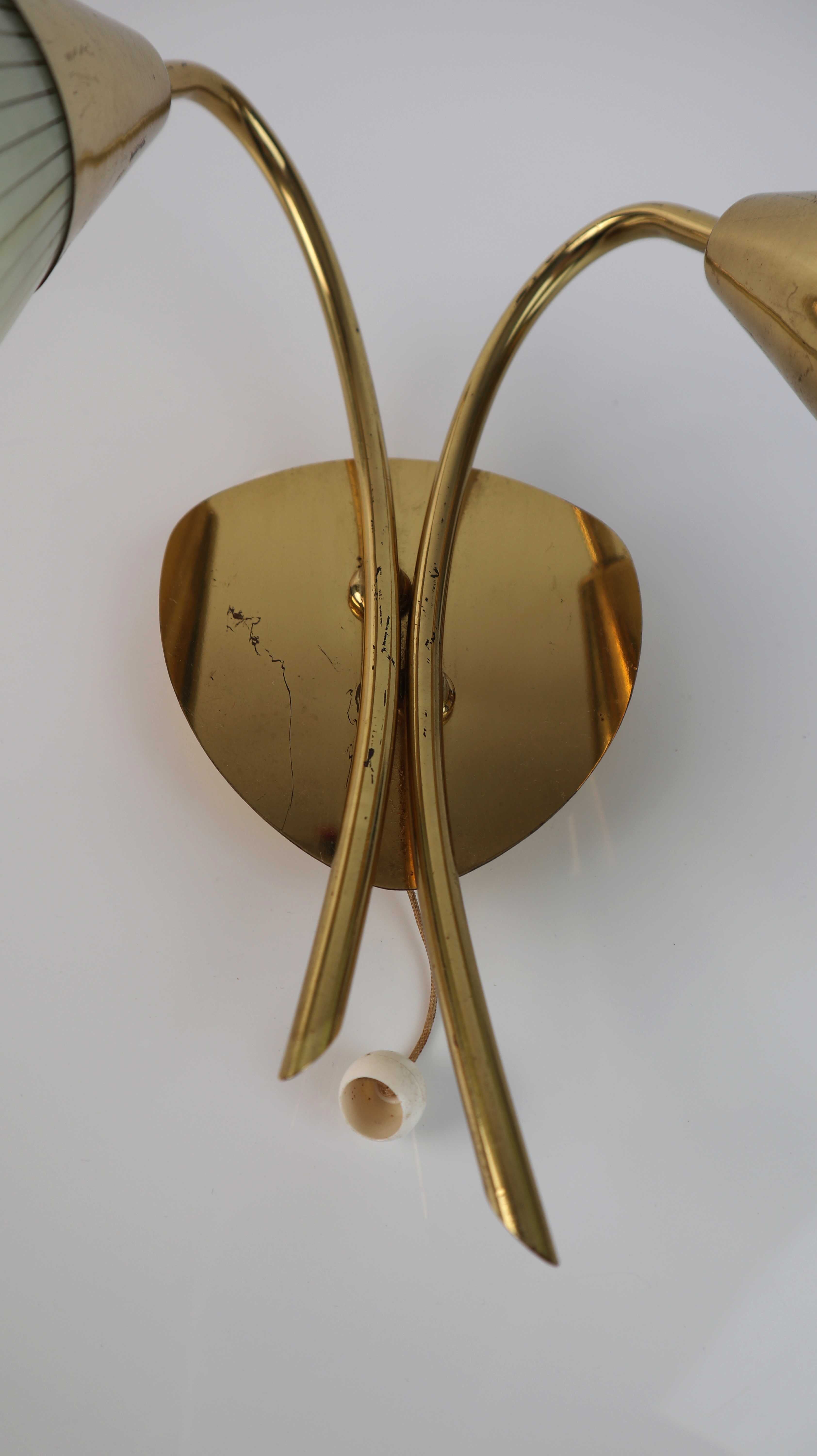 Schwedische Wandlampe Wandleuchte Vintage Retro gold grün